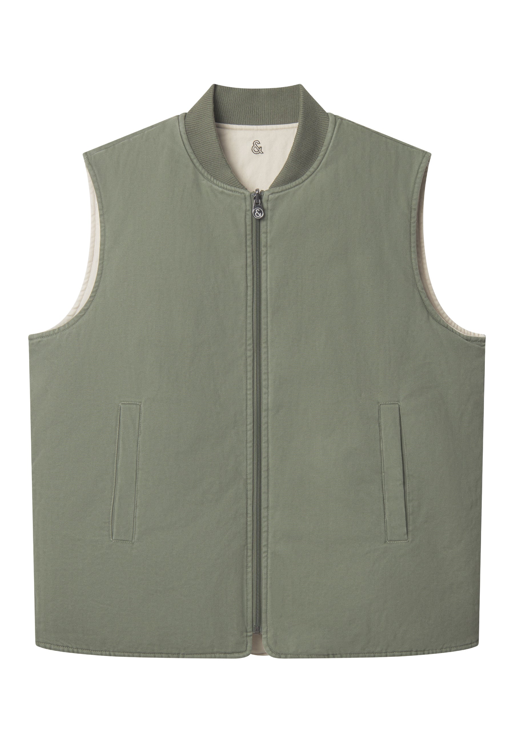 Vest-Reversible Herringbone dans Hunter Vestes Colours and Sons