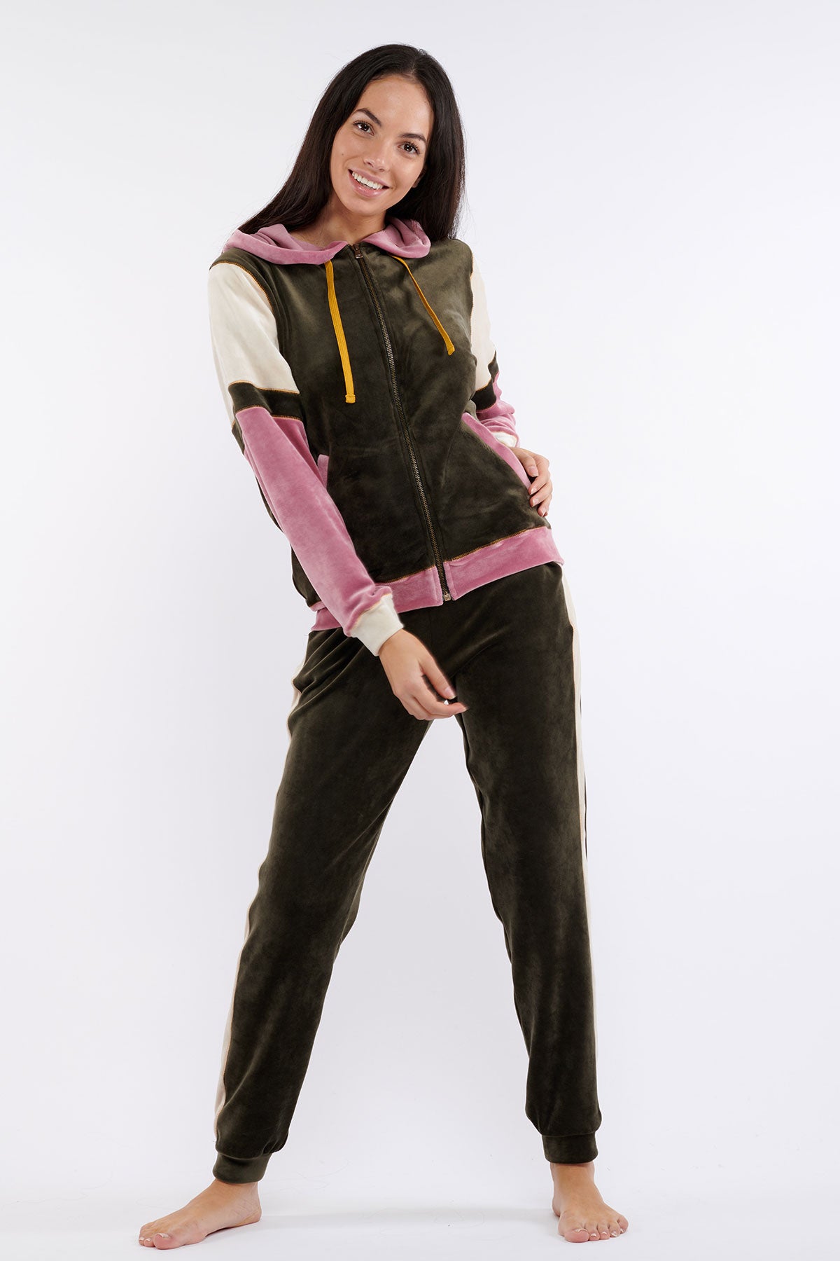 AIDEN-WILDLAKE Veste sweat kaki Vestes sweat Banana Moon   