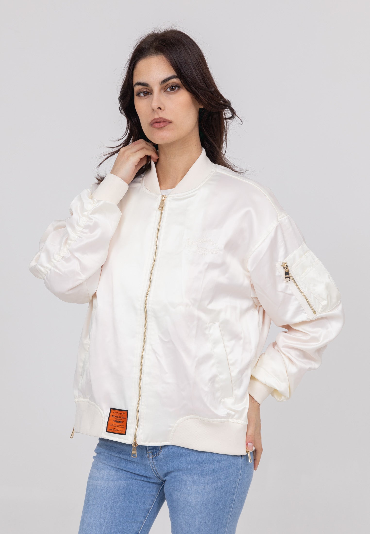 Ballerine W Bomber en Veste Crème Bombers Original   