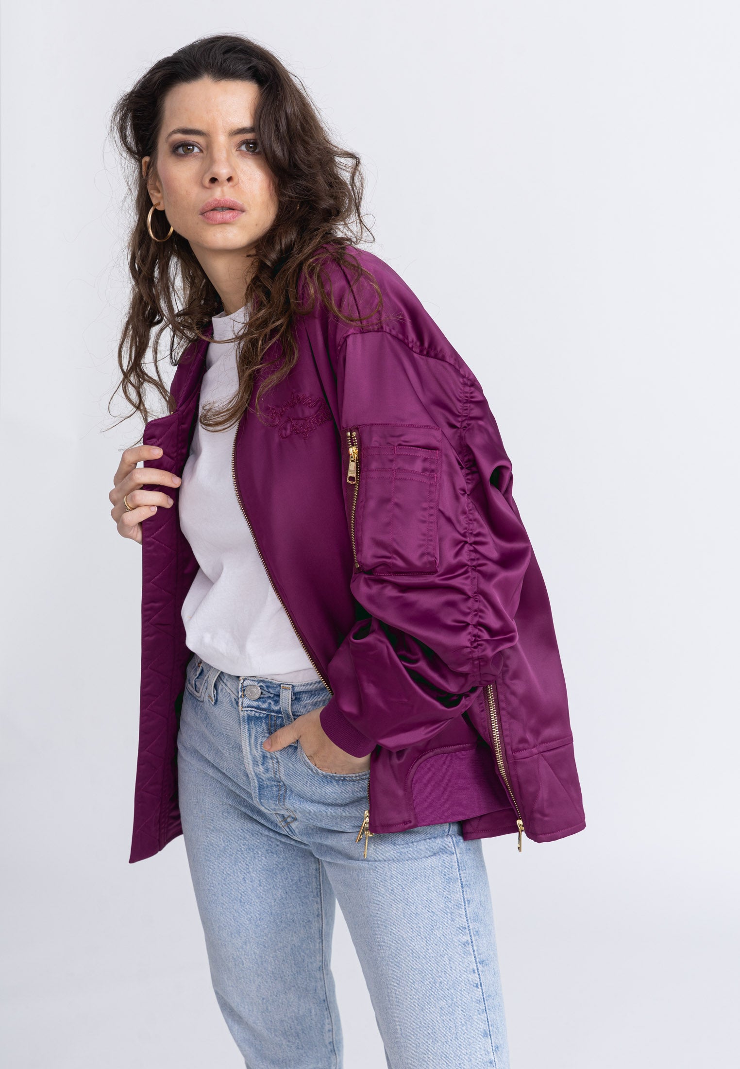 Ballerina W Bomber dans Vestes Purple Bombers Original   