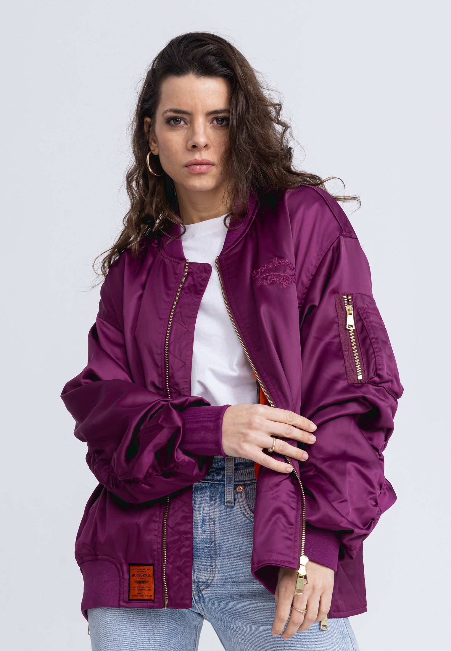 Ballerina W Bomber dans Vestes Purple Bombers Original   