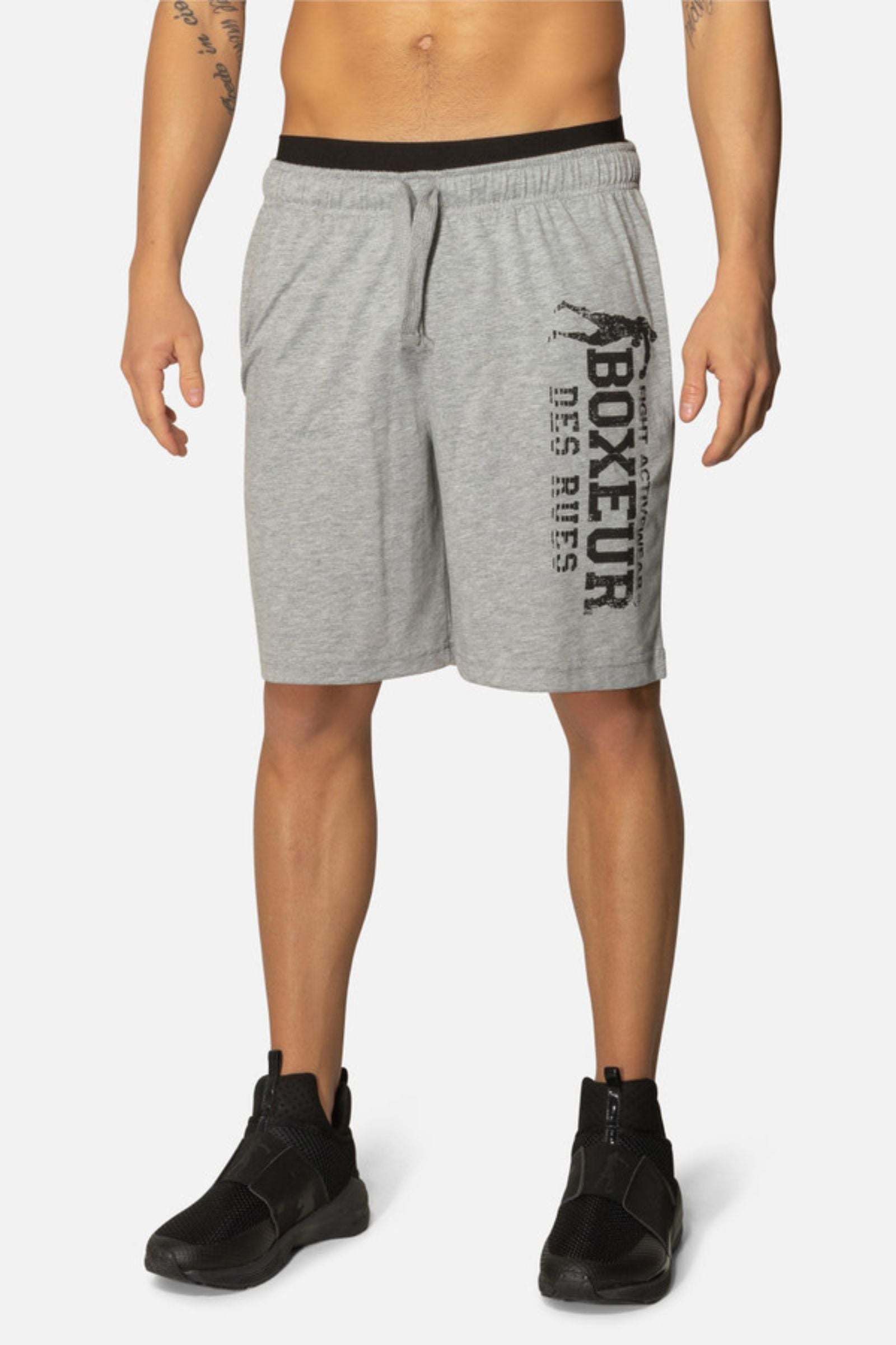 Short d'entraînement Big Print en gris Mel Short Boxeur des Rues