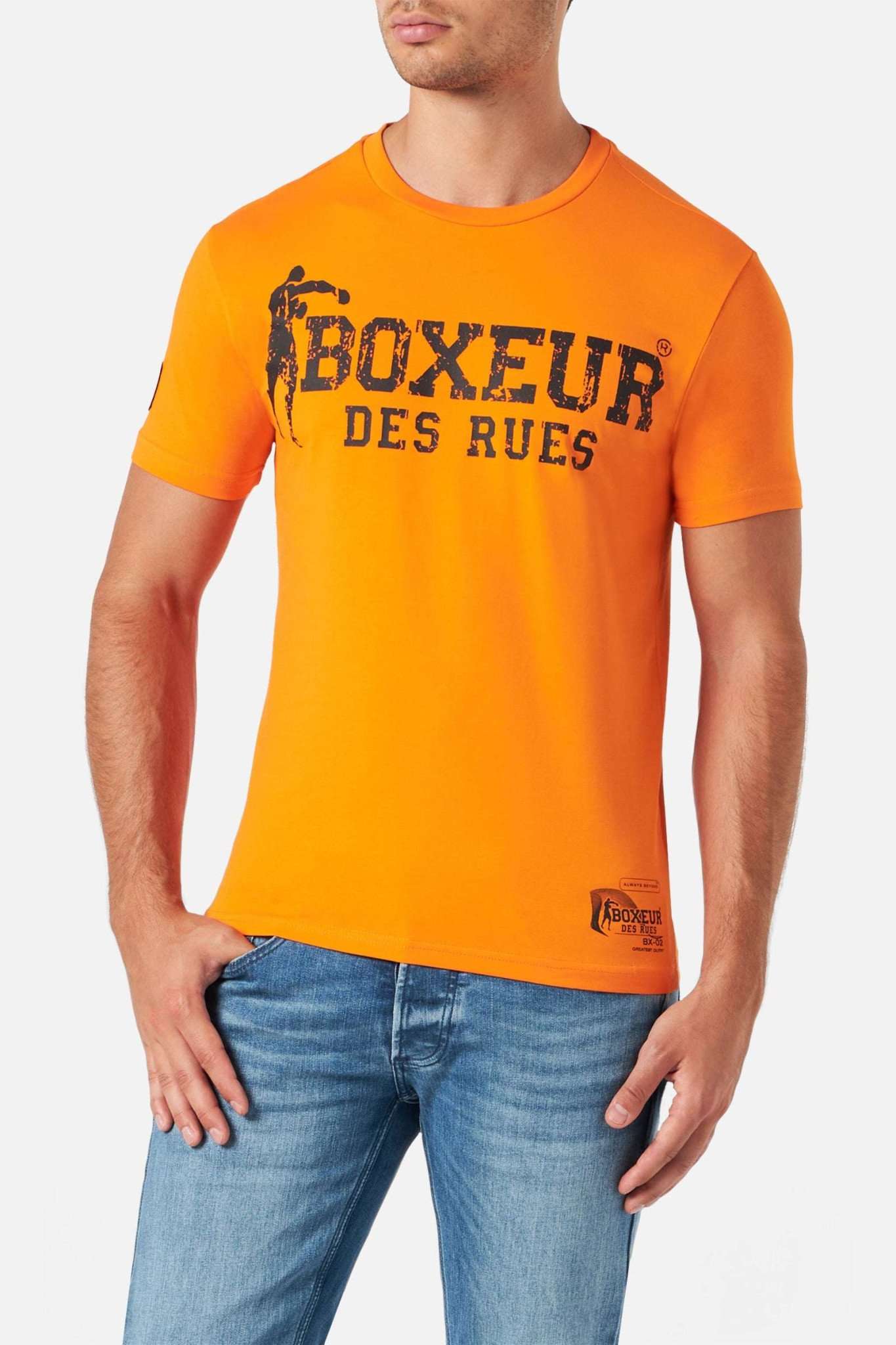 T-shirt Boxeur Street 2 en orange T-shirts Boxeur des Rues   