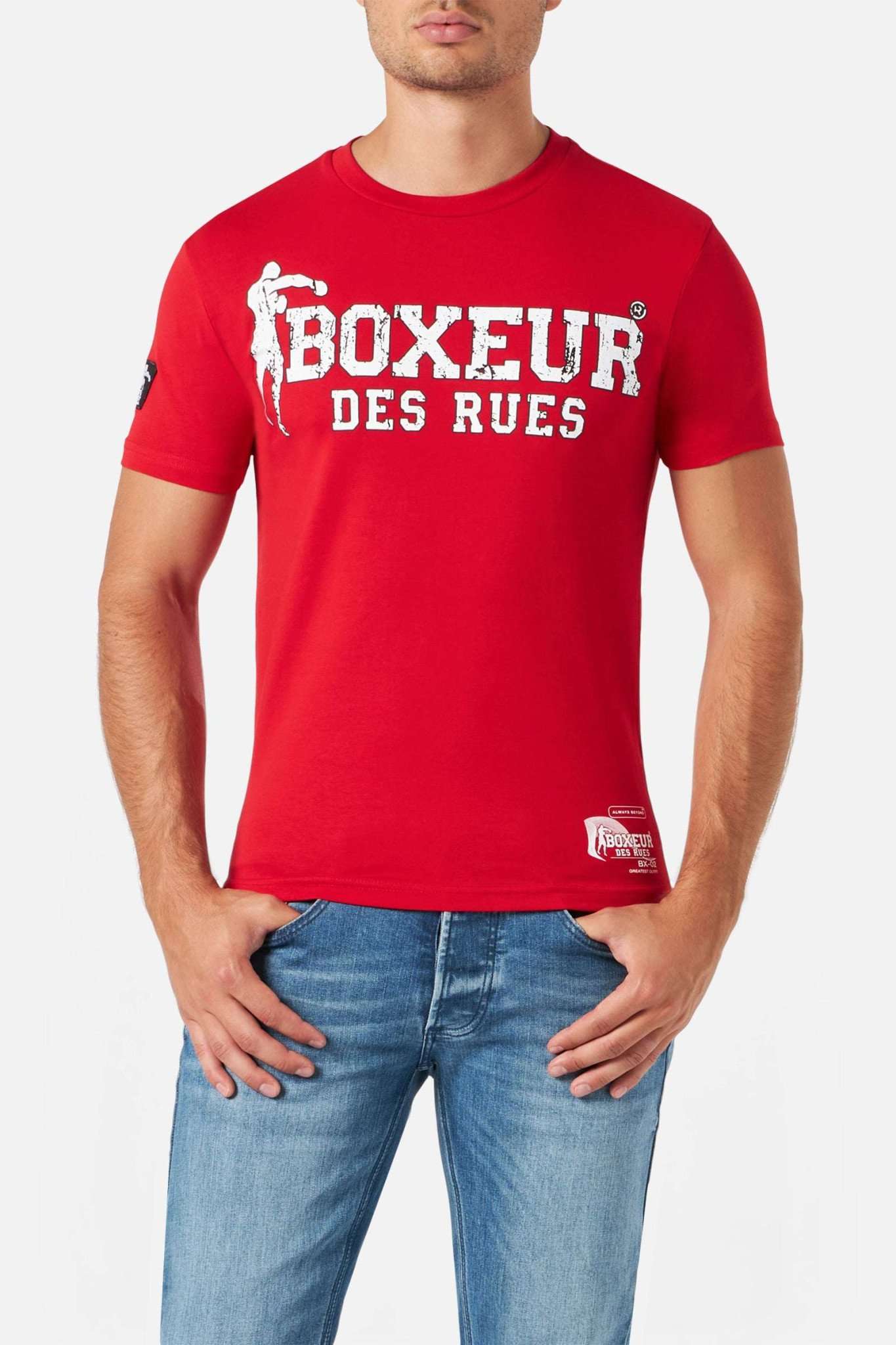 T-shirt Boxeur Street 2 en rouge T-shirts Boxeur des Rues   