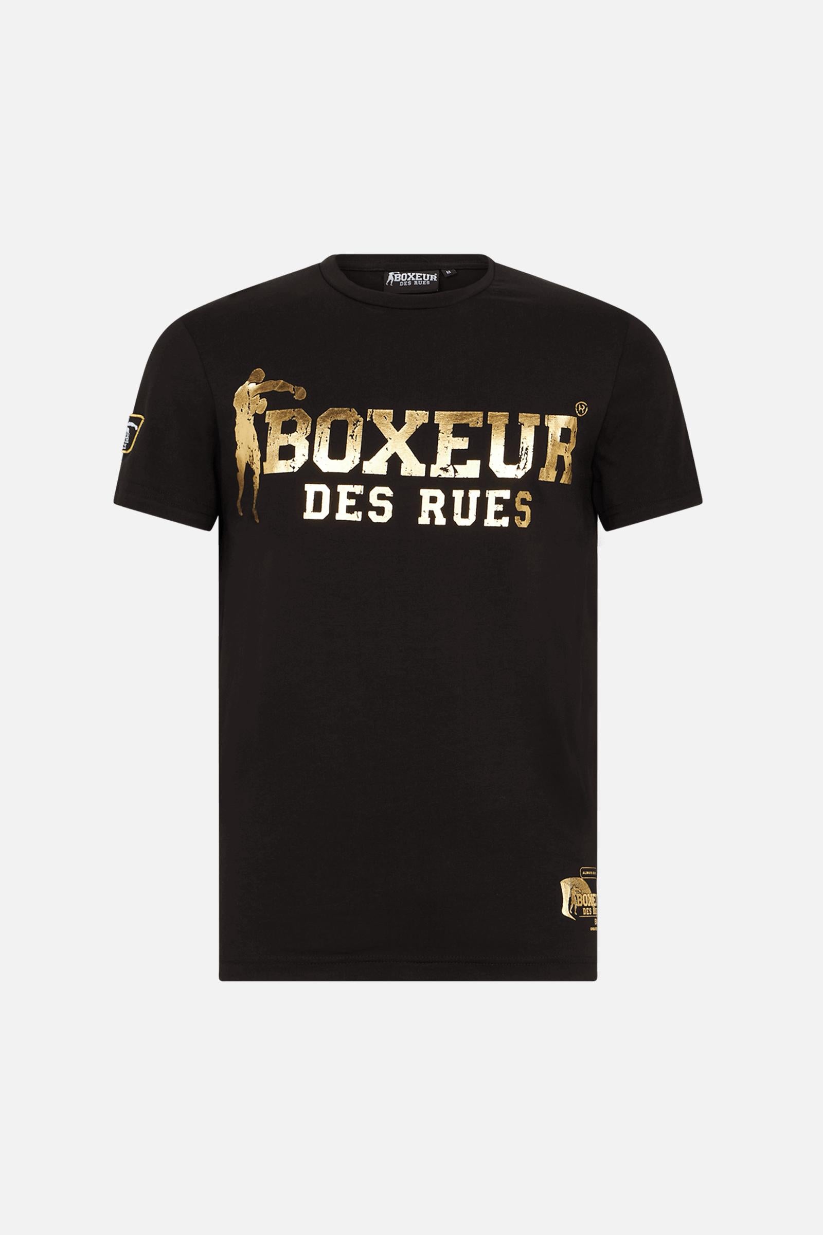 T-Shirt Boxeur Street 2 en noir et or T-Shirts Boxeur des Rues   