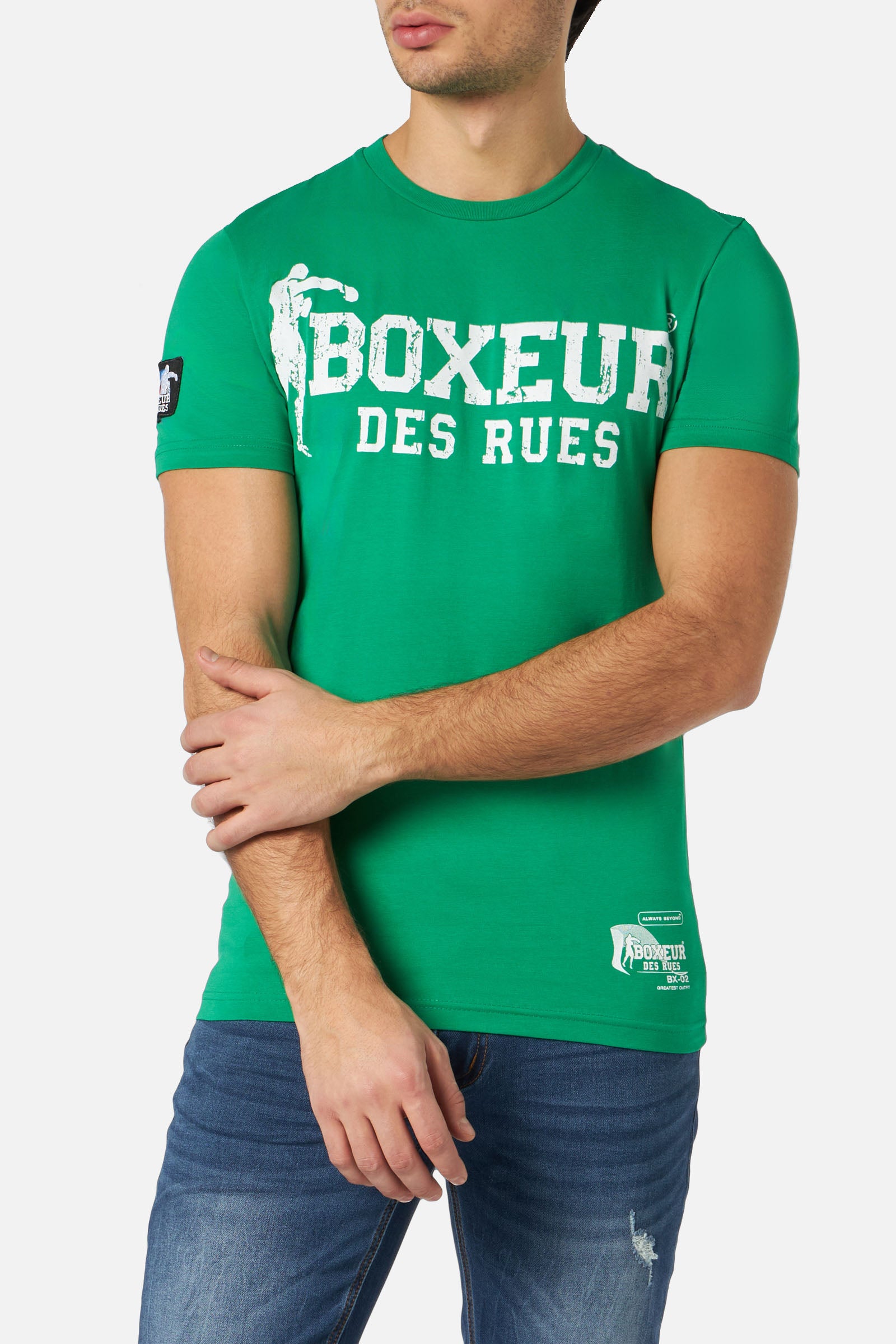 T-Shirt Boxeur Street 2 in Green T-Shirts Boxeur des Rues   