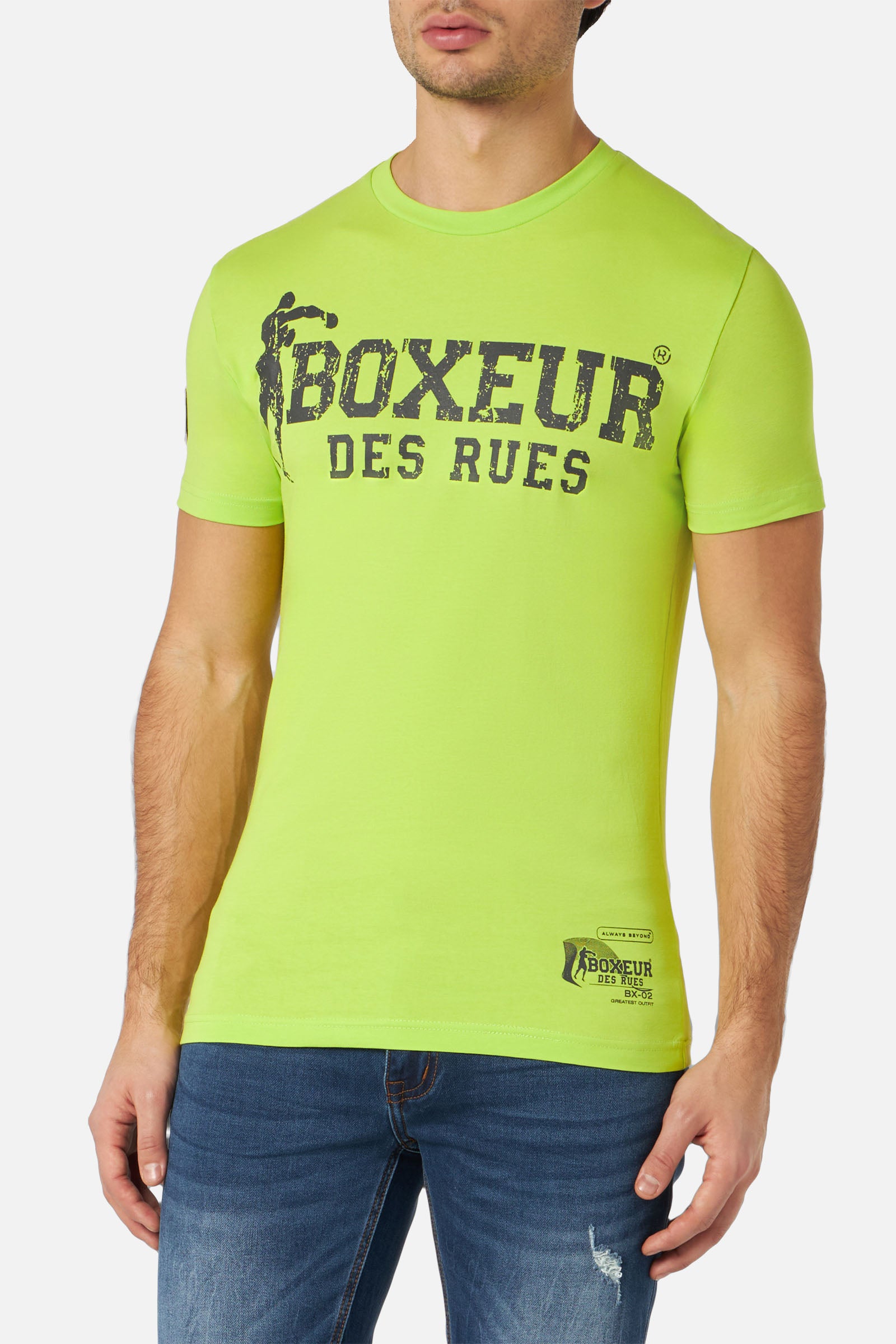 T-Shirt Boxeur Street 2 en Lime T-Shirts Boxeur des Rues   