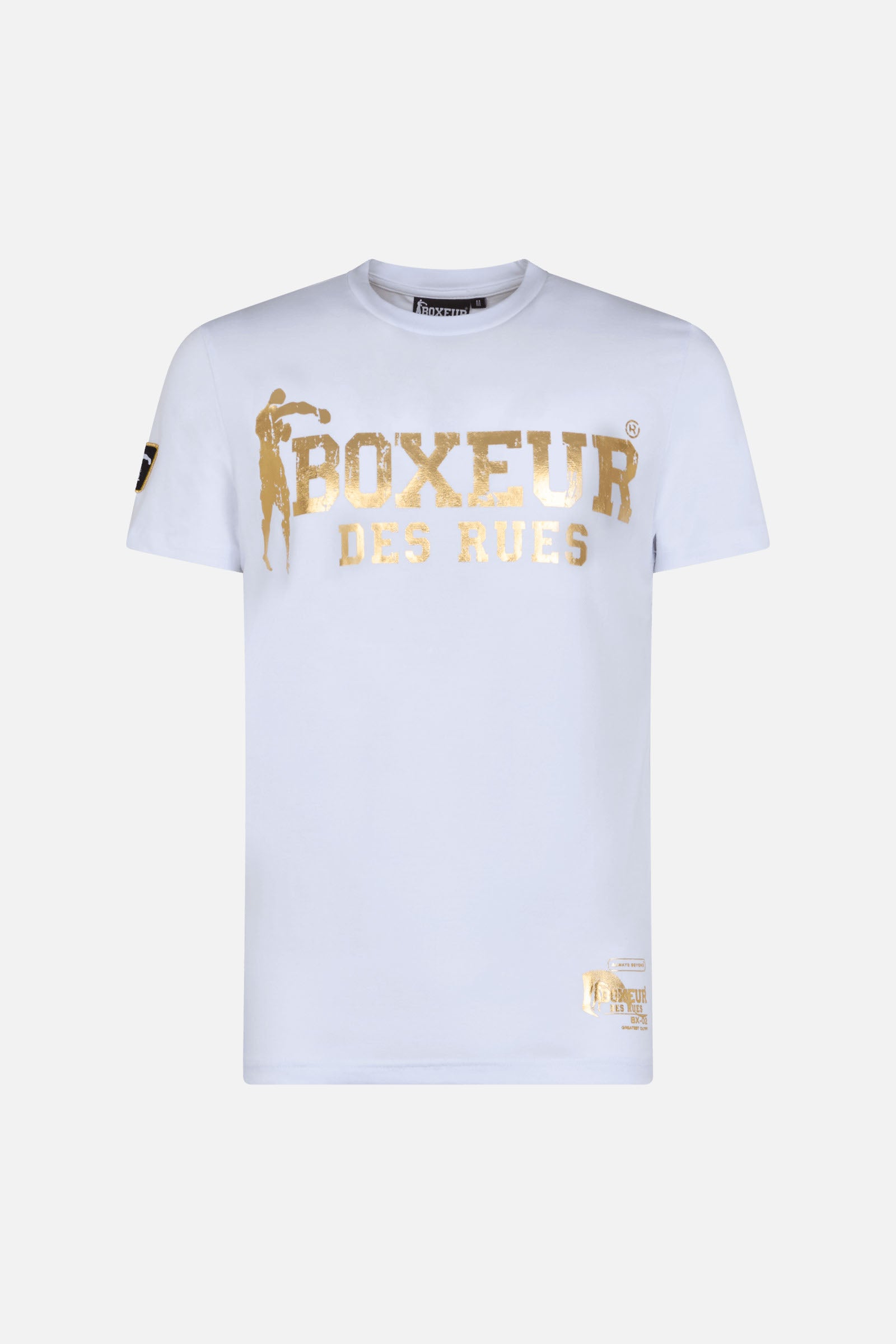 T-Shirt Boxeur Street 2 en blanc-or T-Shirts Boxeur des Rues   