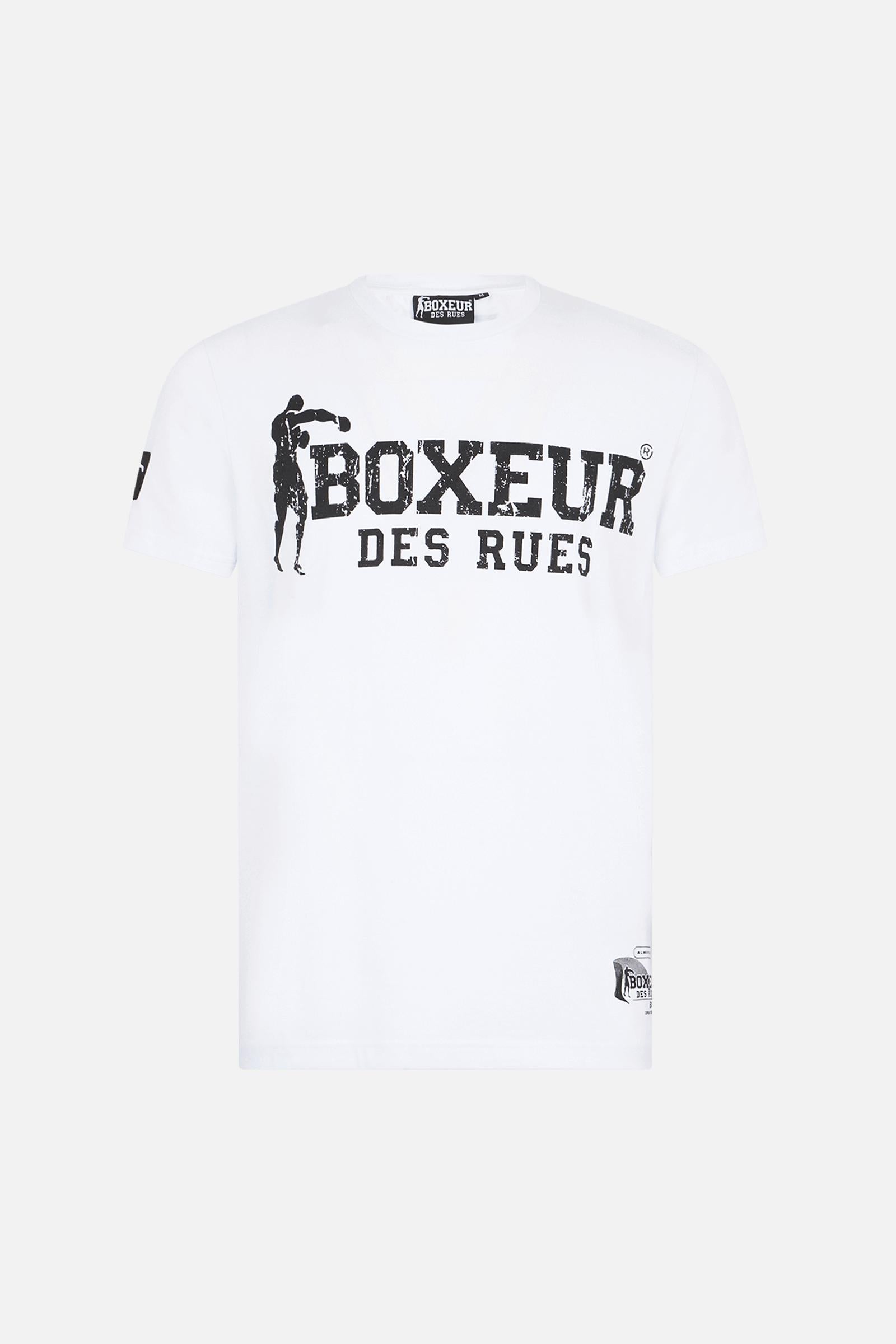 T-Shirt Boxeur Street 2 en blanc-noir T-Shirts Boxeur des Rues   