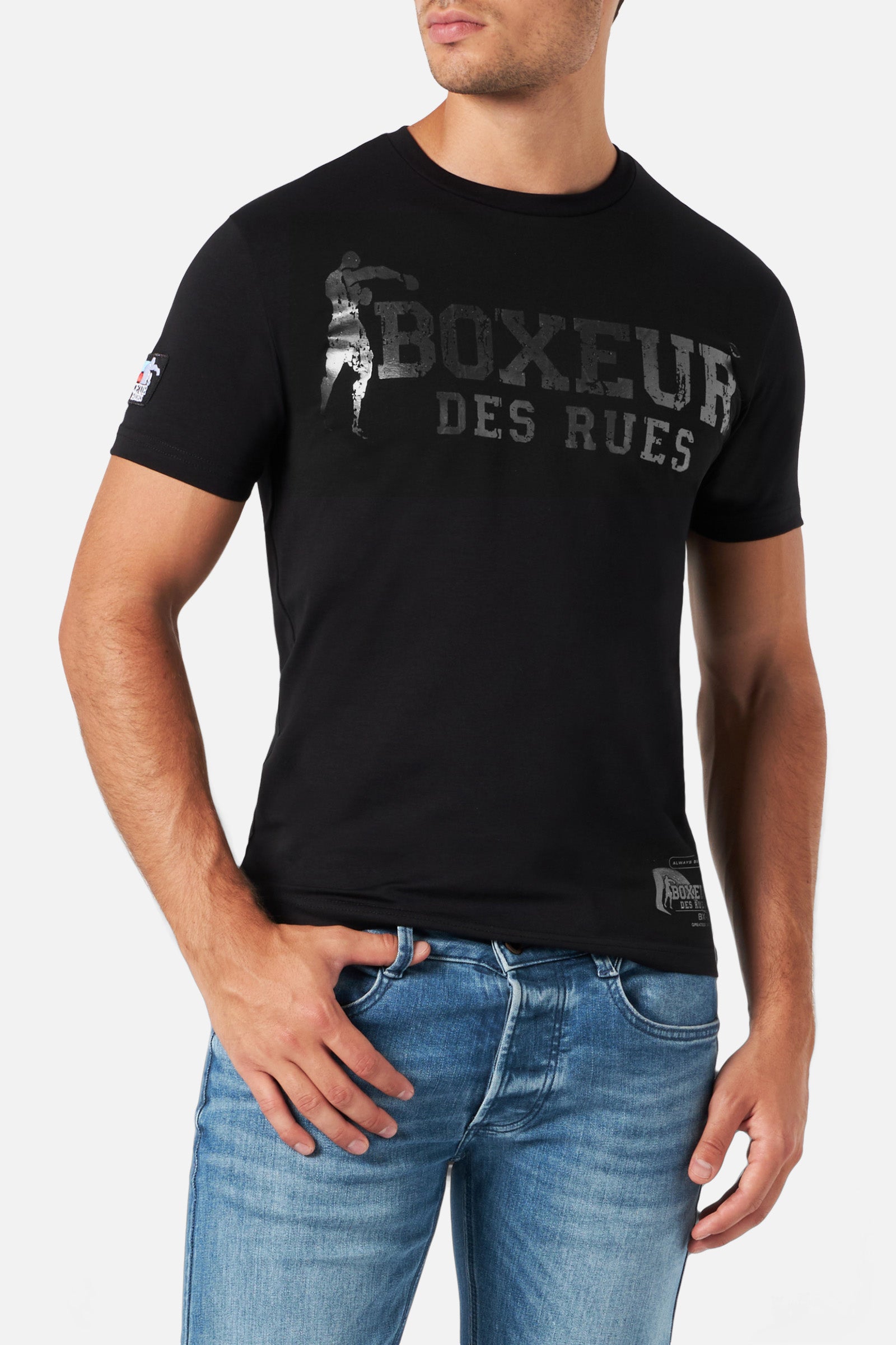 T-Shirt Boxeur Street 2 en noir-titane T-Shirts Boxeur des Rues