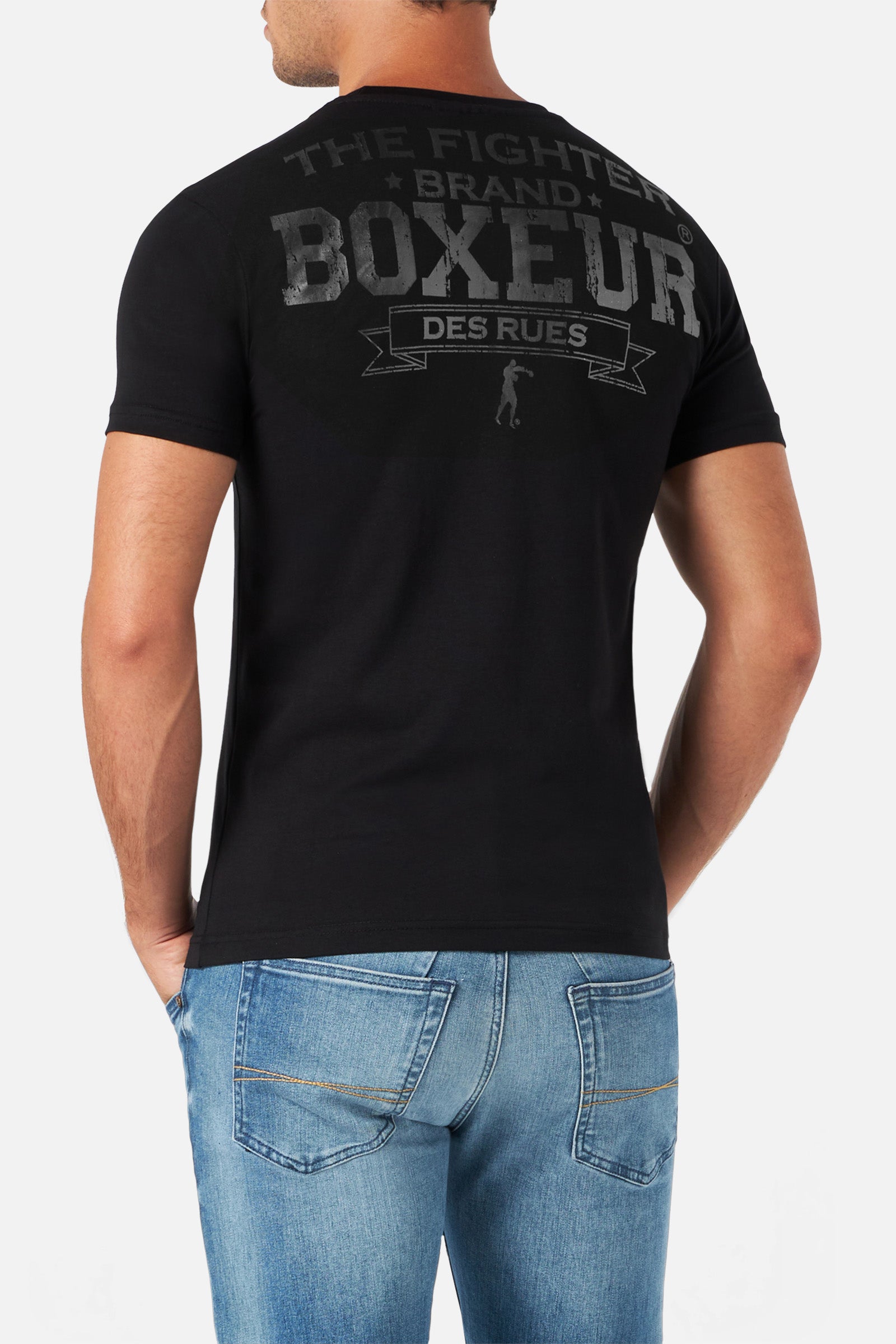 T-Shirt Boxeur Street 2 en noir-titane T-Shirts Boxeur des Rues