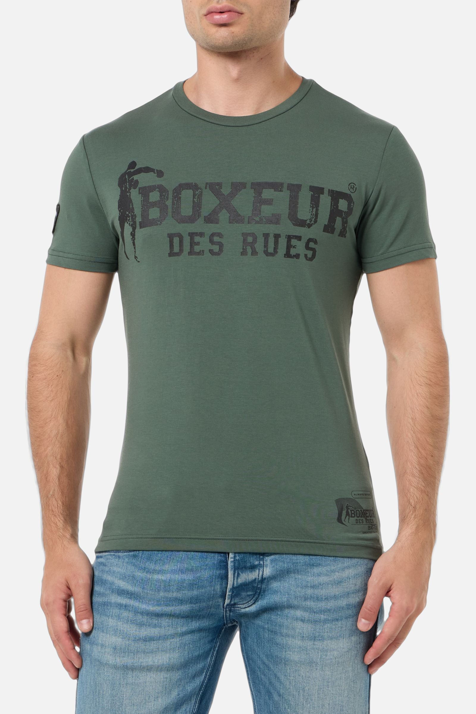 T-shirt Boxeur Street 2 en Sage T-shirts Boxeur des Rues