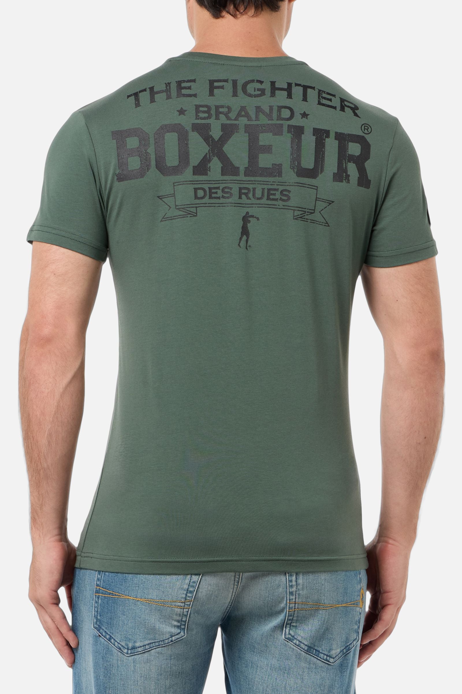 T-shirt Boxeur Street 2 en Sage T-shirts Boxeur des Rues