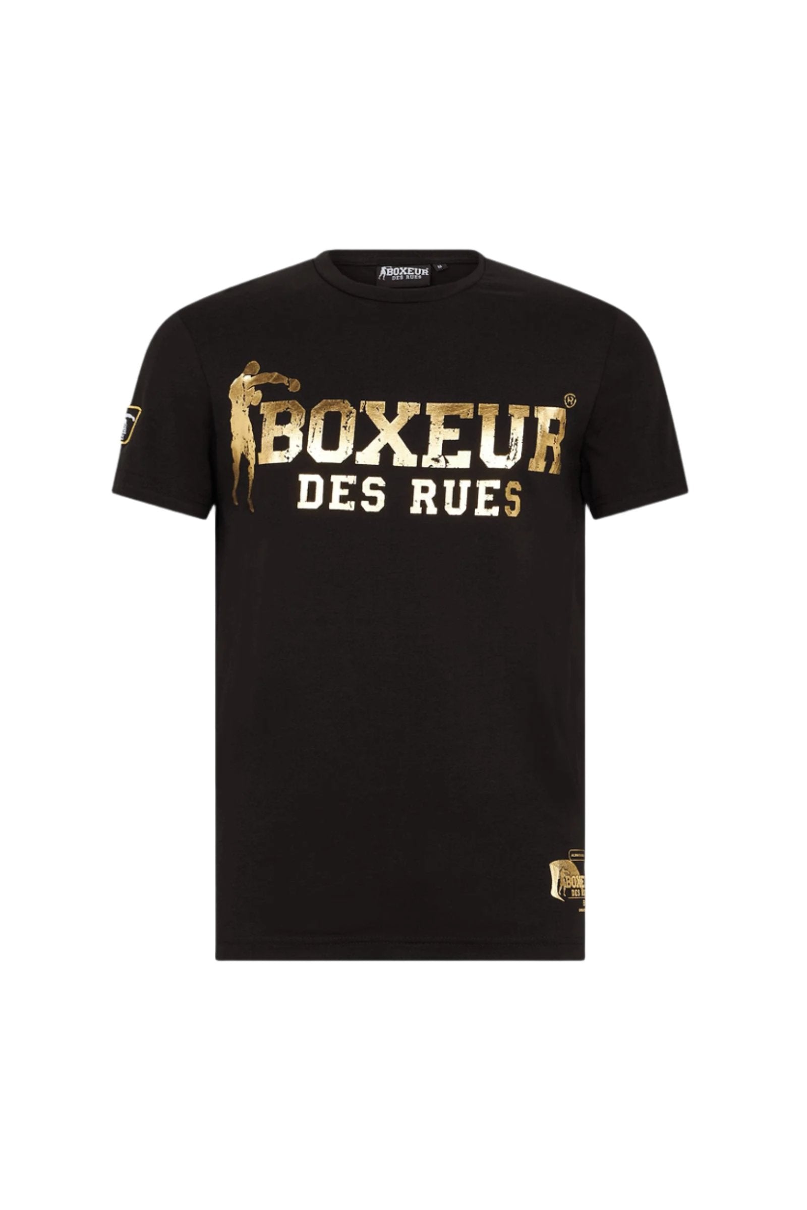 T-Shirt Boxeur Street 2 en noir et or T-Shirts Boxeur des Rues   