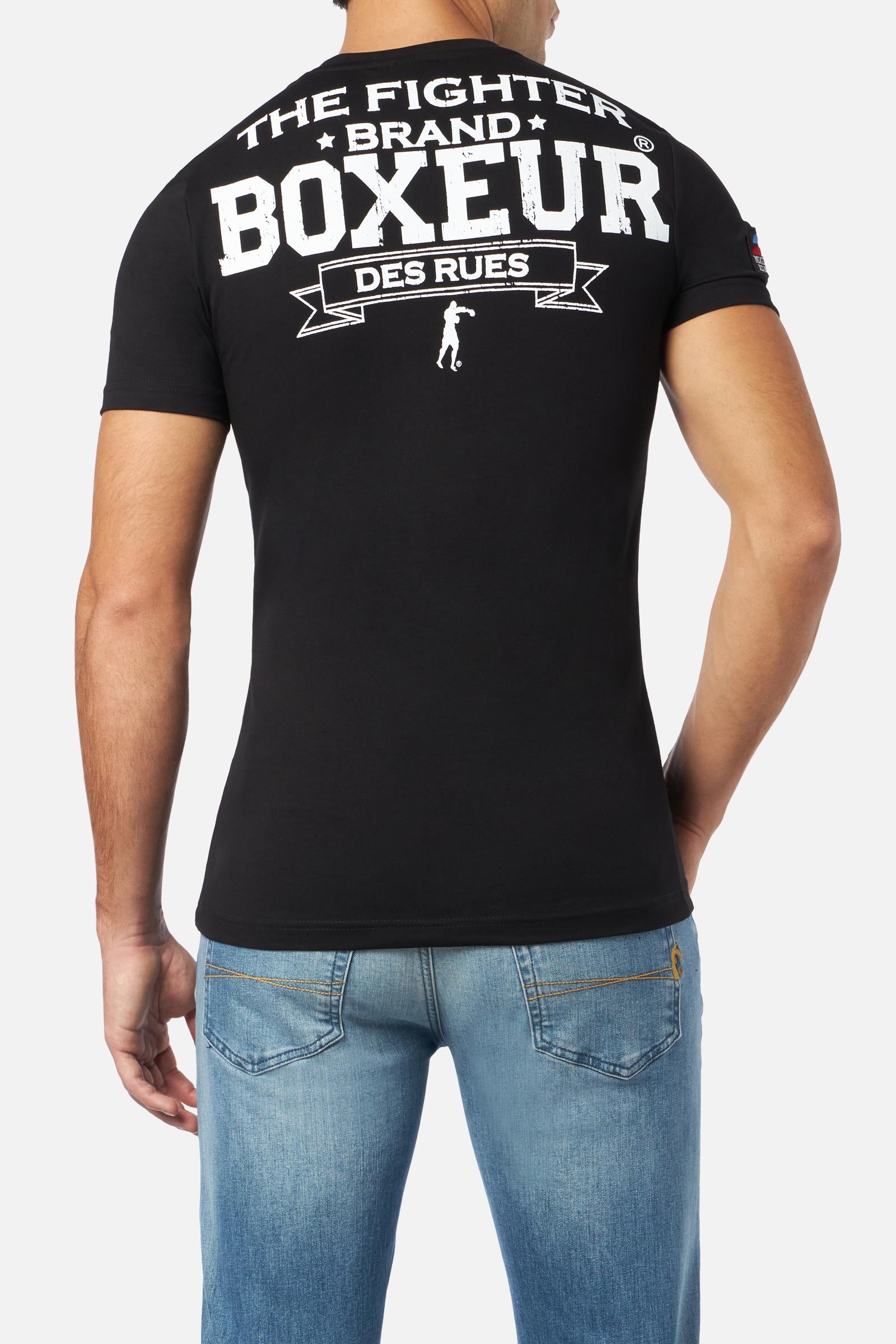 T-Shirt Boxeur Street 2 en noir-blanc T-Shirts Boxeur des Rues   