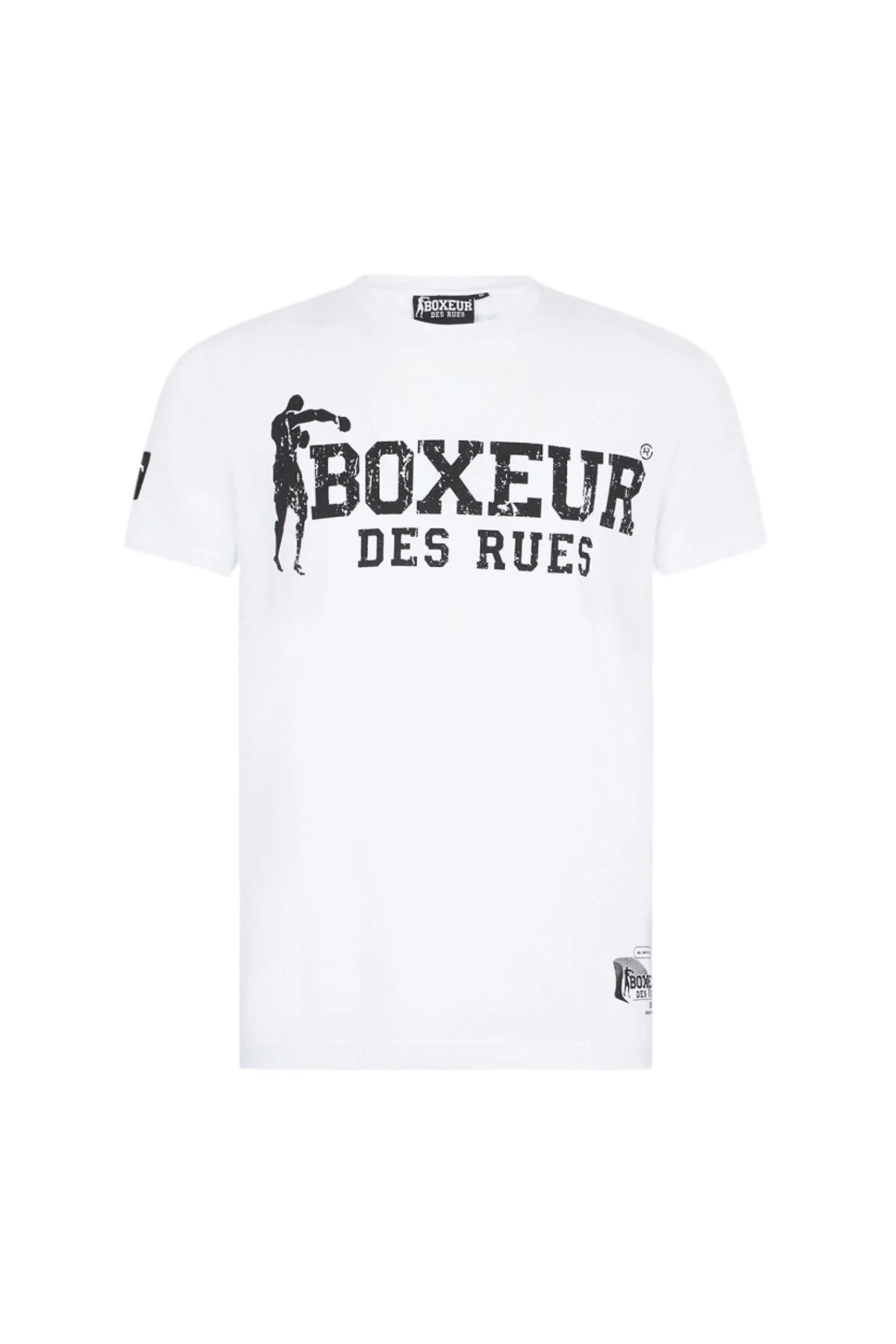 T-Shirt Boxeur Street 2 en blanc-noir T-Shirts Boxeur des Rues   