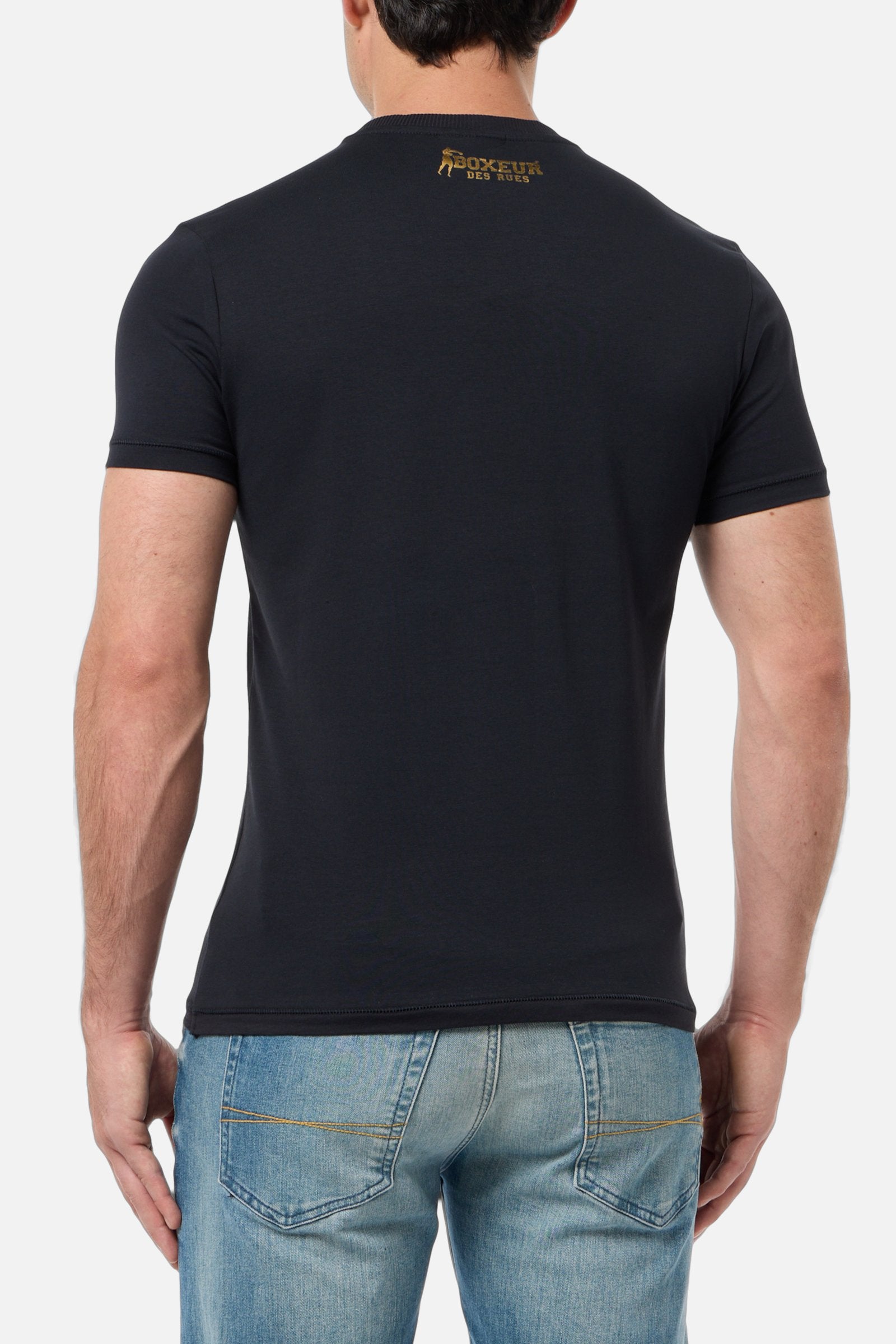 T-shirt imprimé col rond anthracite T-shirts Boxeur des Rues