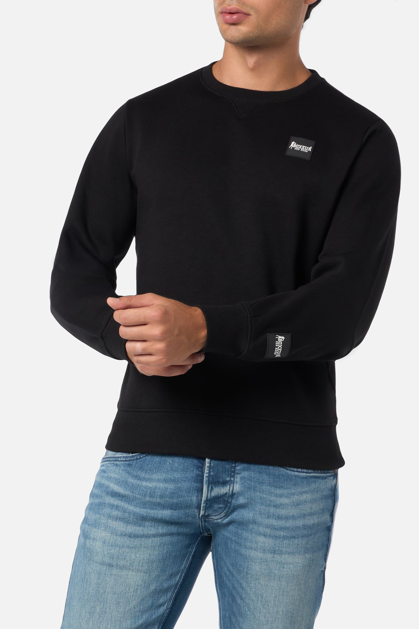 Sweatshirt col rond en noir Sweatshirts Boxeur des Rues   