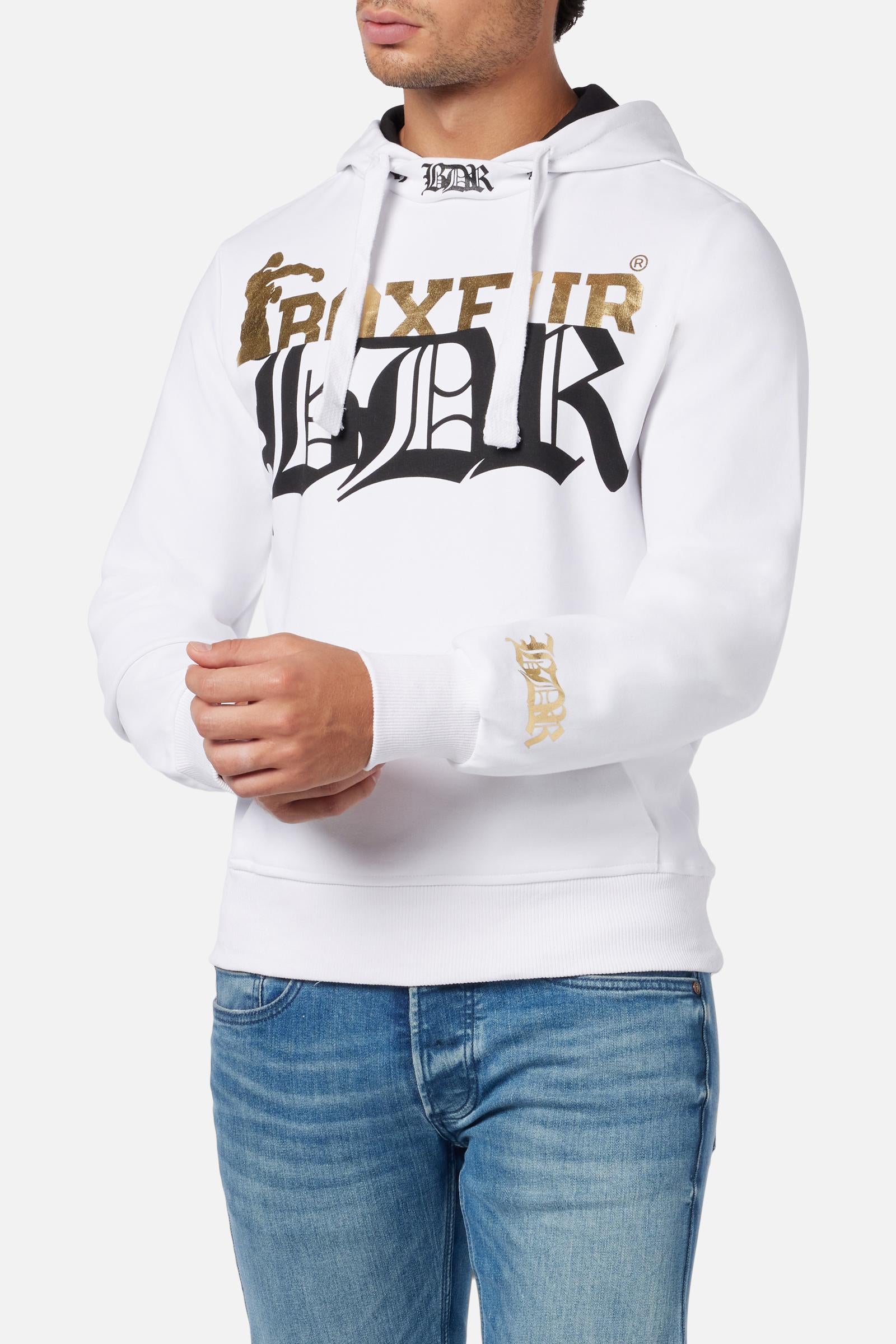 Front Graphic Logo Hoodie in White Sweatshirts Boxeur des Rues   