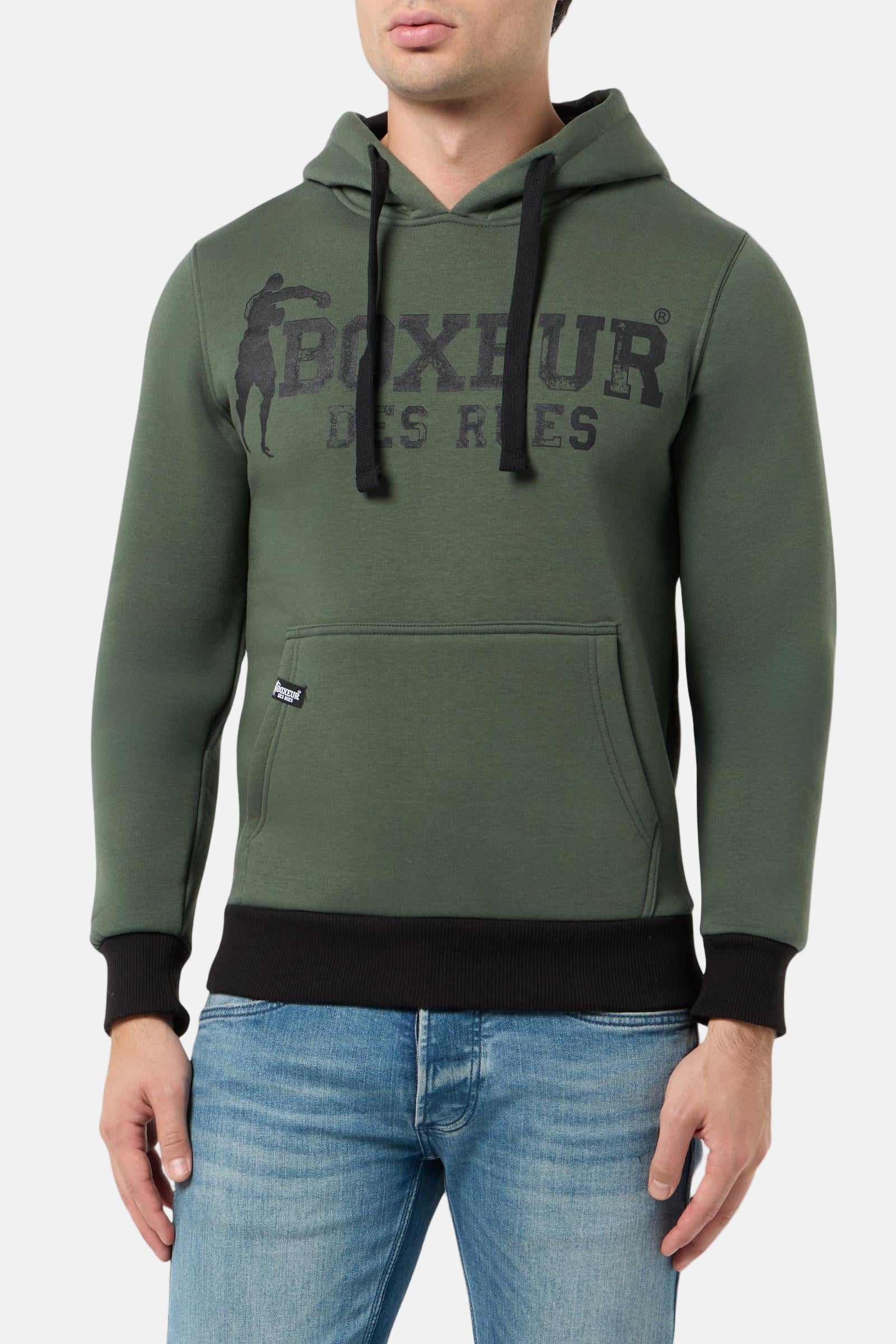 Sweat à capuche en Sage