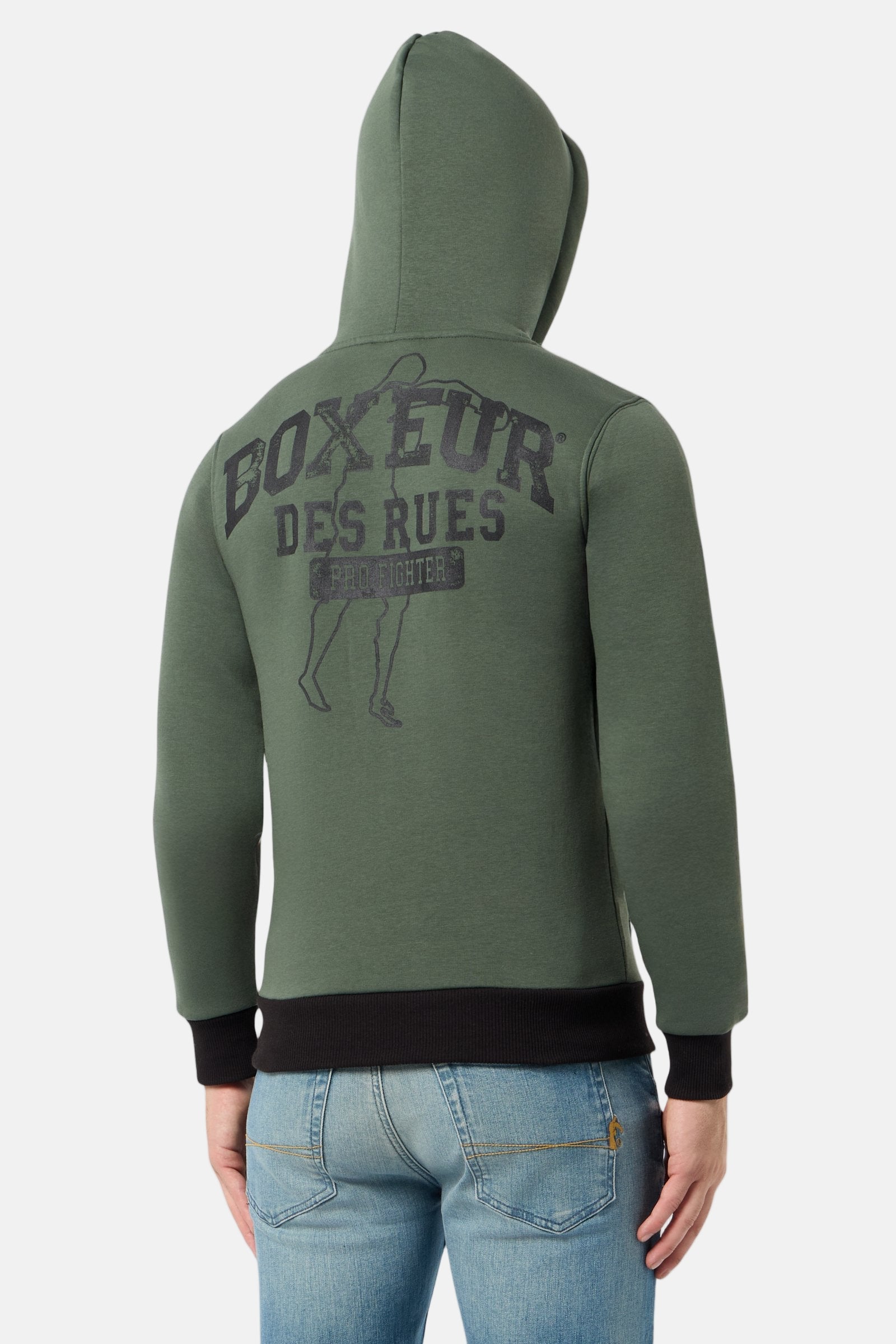 Sweat à capuche en Sage