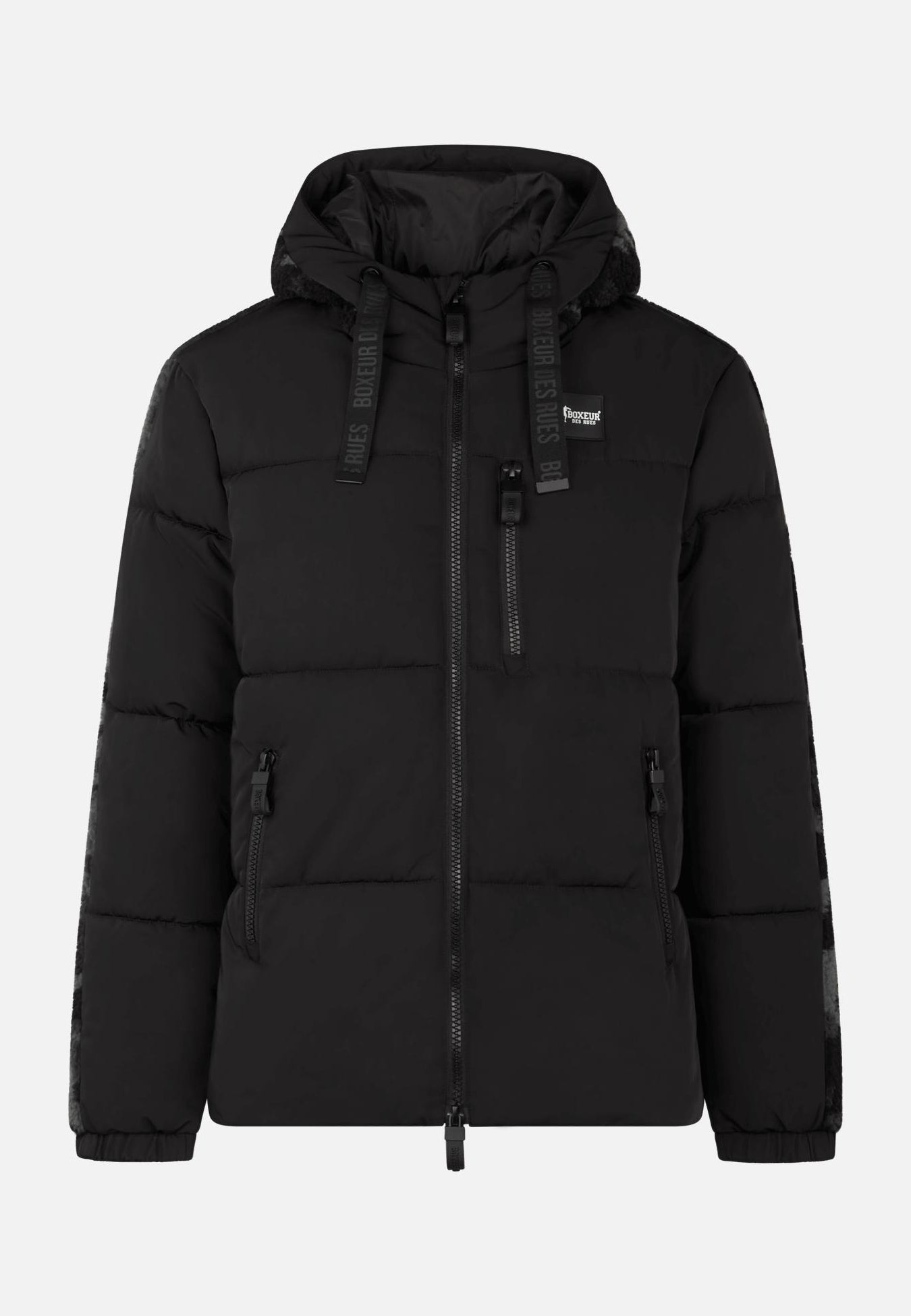 Man Padded Jacket W/Sherpa à Noir Vestes Boxeur des Rues   