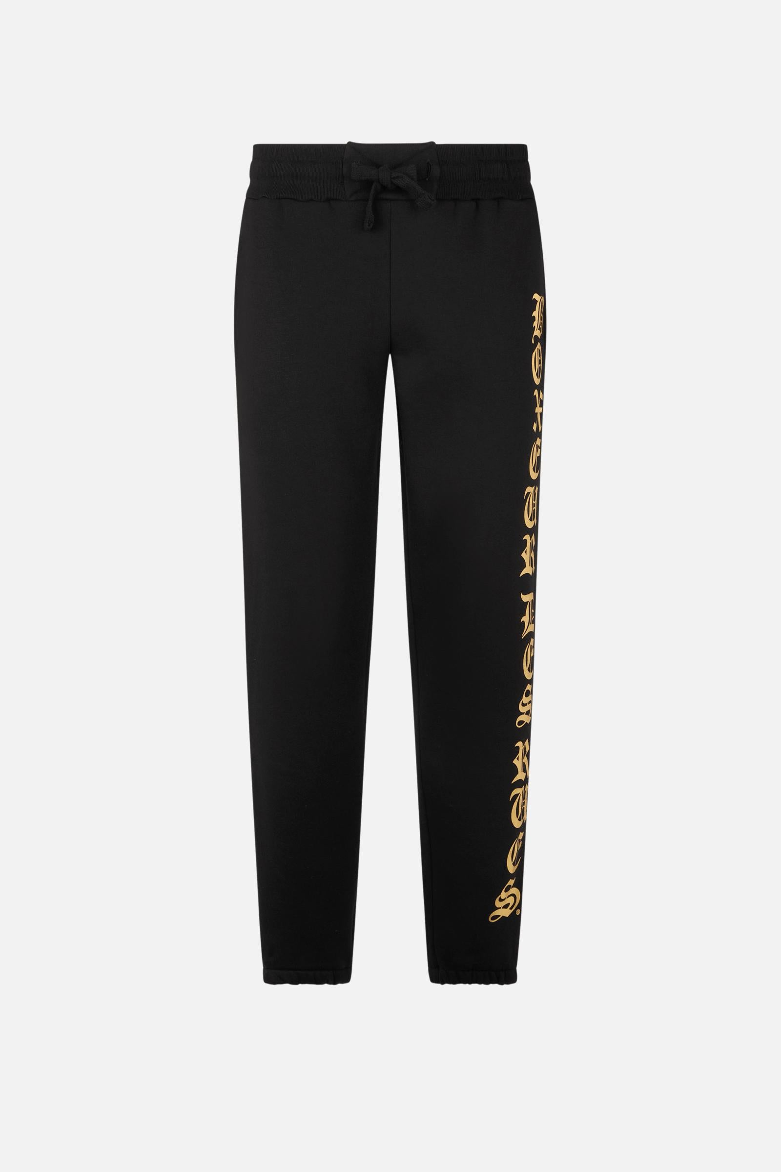 Sweatpants imprimés en noir Pantalons Boxeur des Rues   