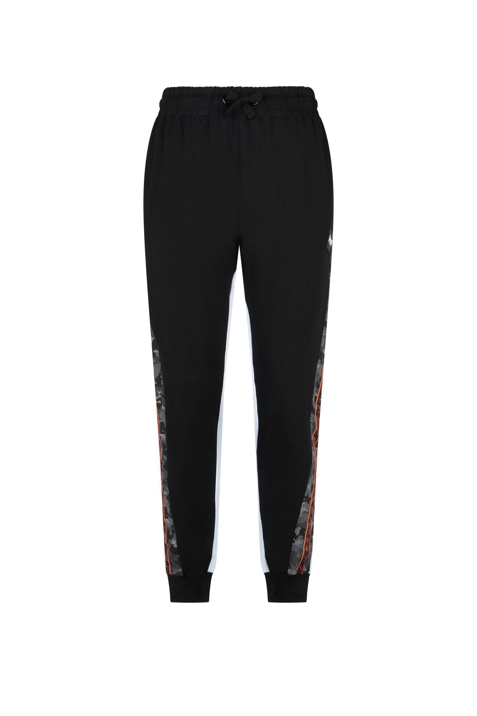 Sweatpants bicolores en noir-blanc Pantalons Boxeur des Rues   