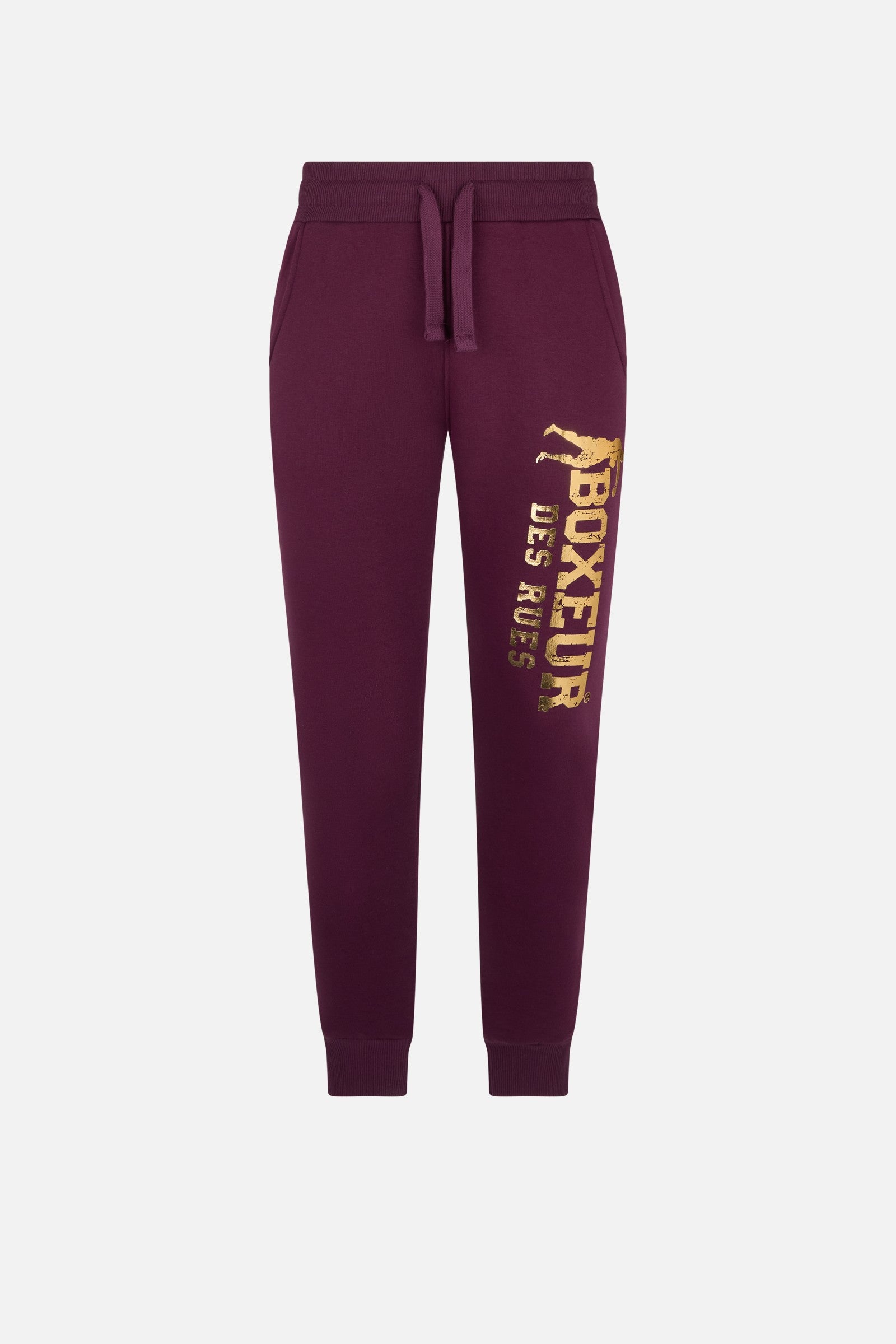 Slim Fit Sweatpant With Logo in Wine Pantalon Boxeur des Rues   