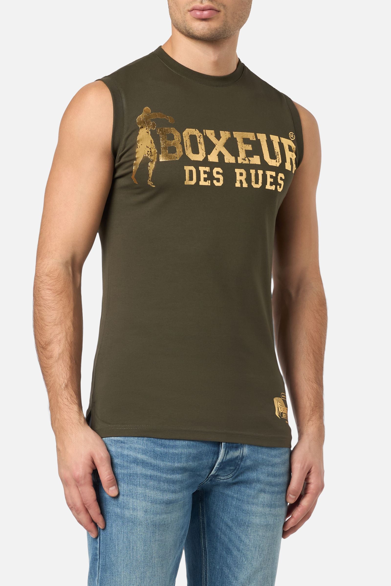 Basic Printed Tank Top dans Army Tops Boxeur des Rues   