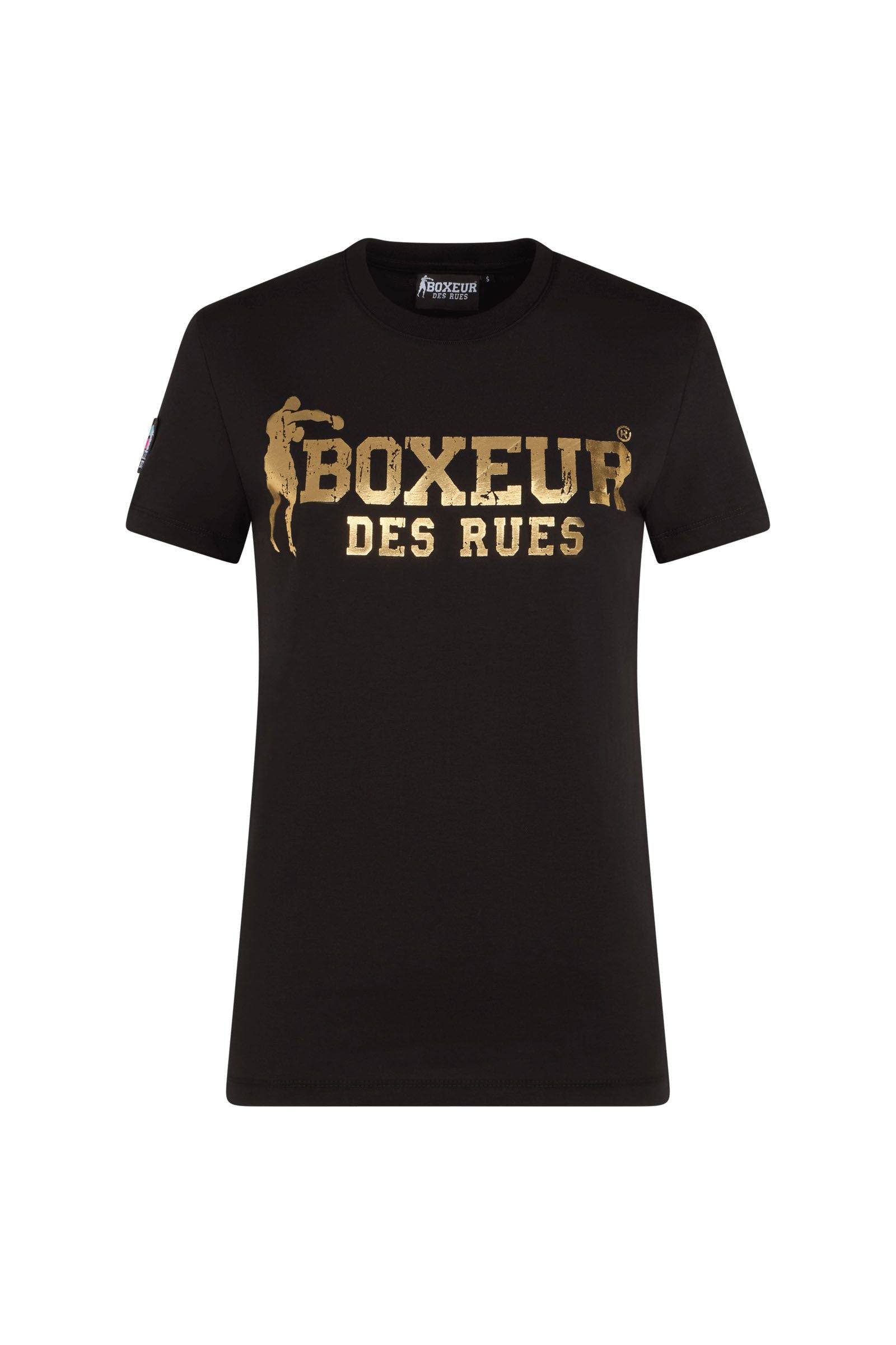 T-shirts Iconic Logo Tee en noir et or Boxeur des Rues   