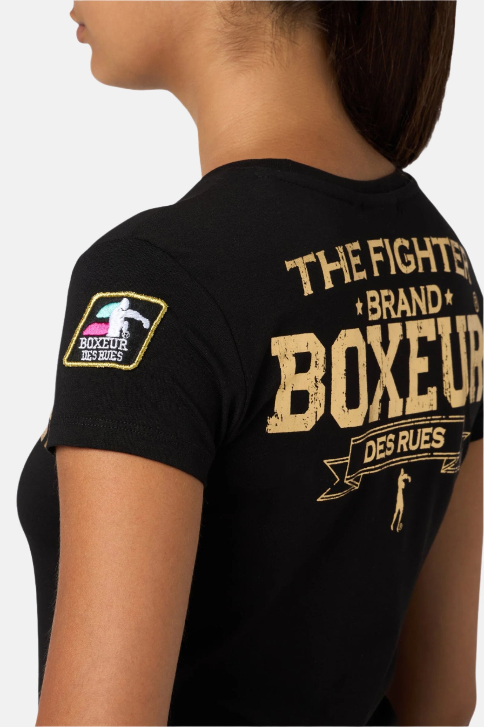 T-shirt Iconic Logo en noir et or T-shirts Boxeur des Rues   