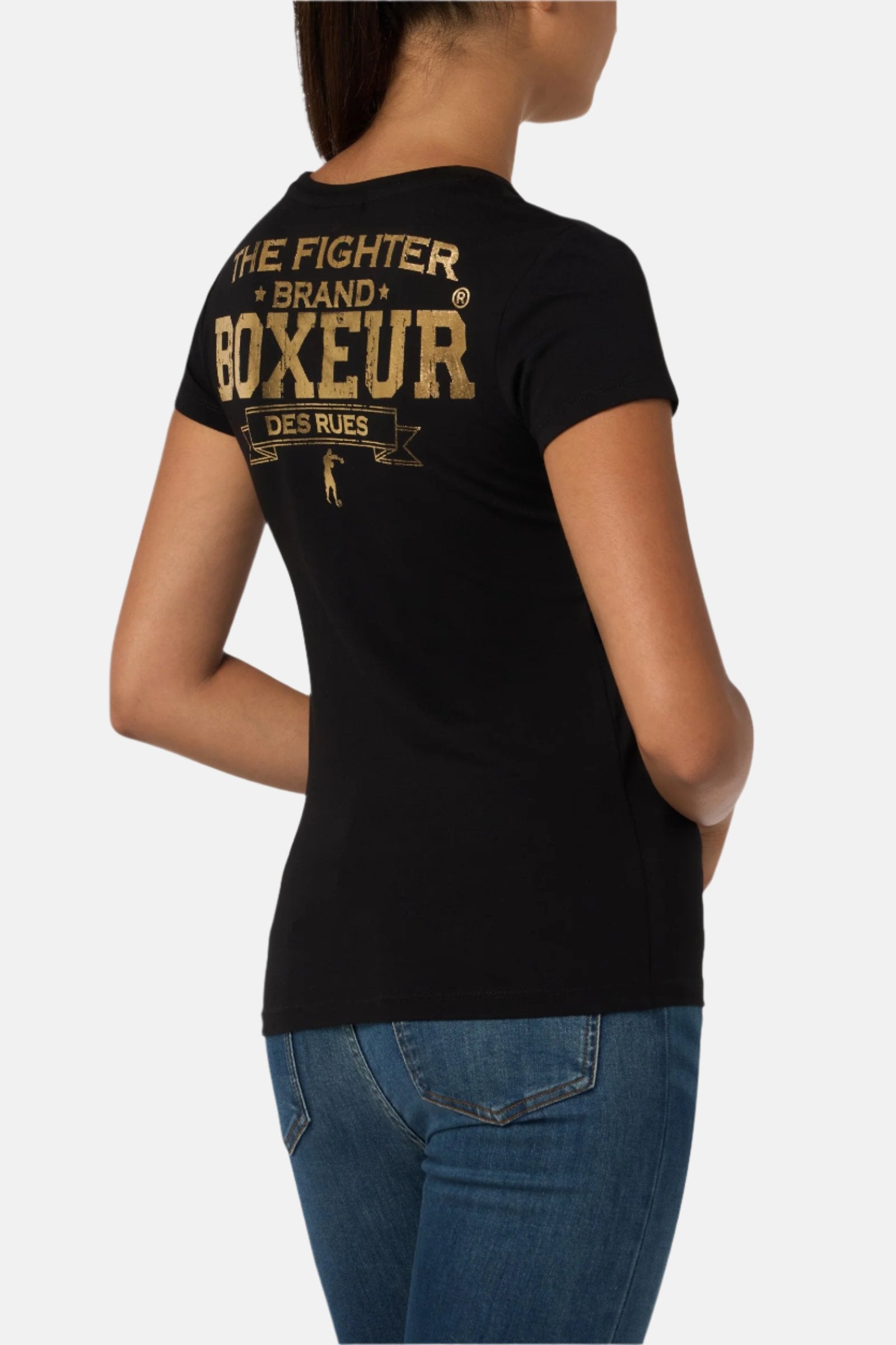 T-shirt Iconic Logo en noir et or T-shirts Boxeur des Rues   