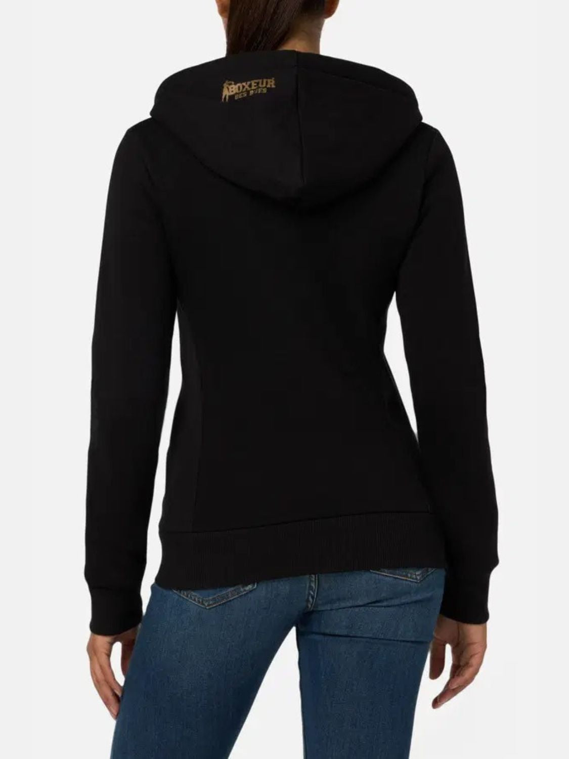 Basic Logo Full Zip Sweatshirt en noir et or Sweatshirts Boxeur des Rues