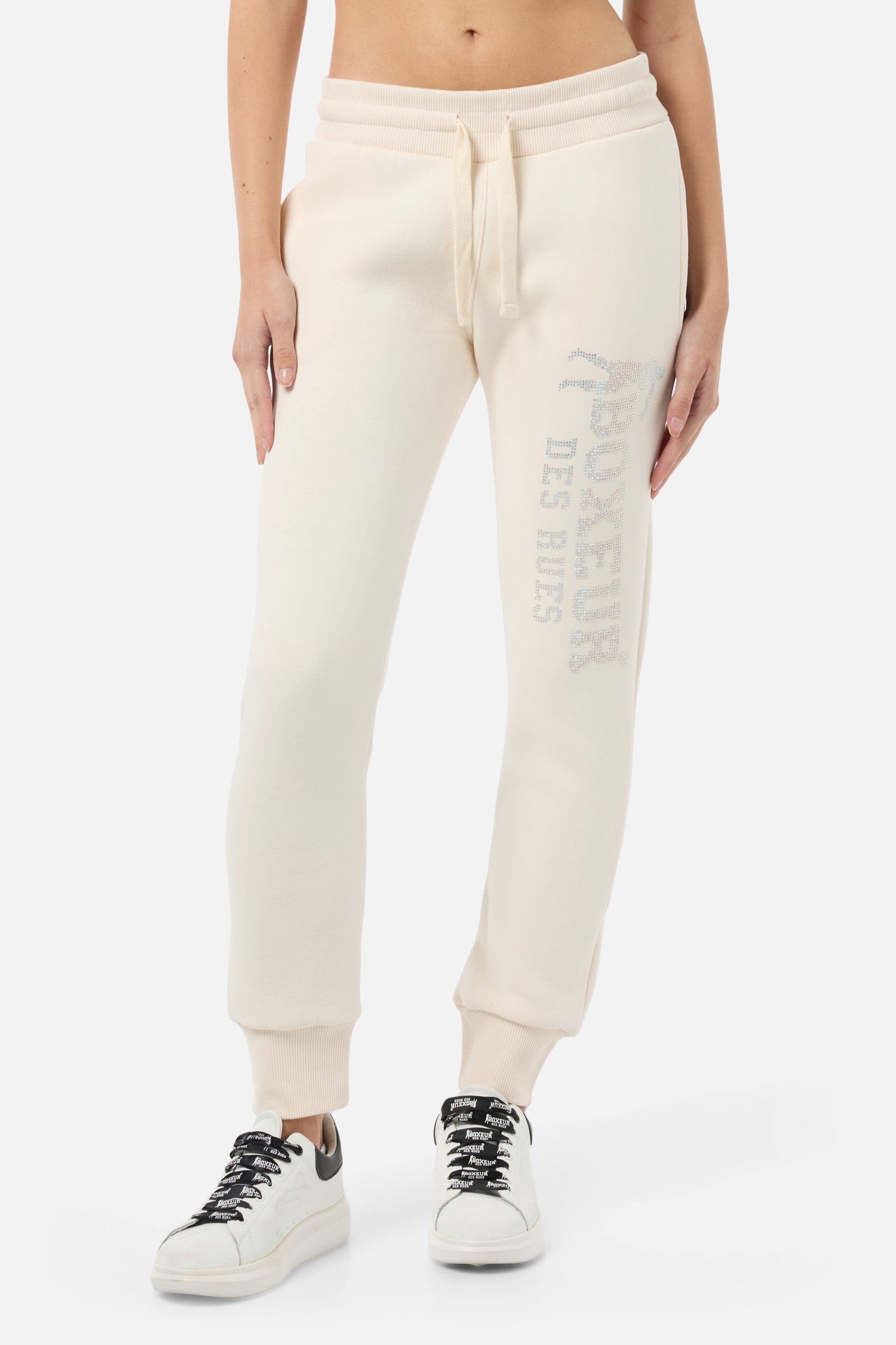 Rhinestone Regular Jogger en beurre