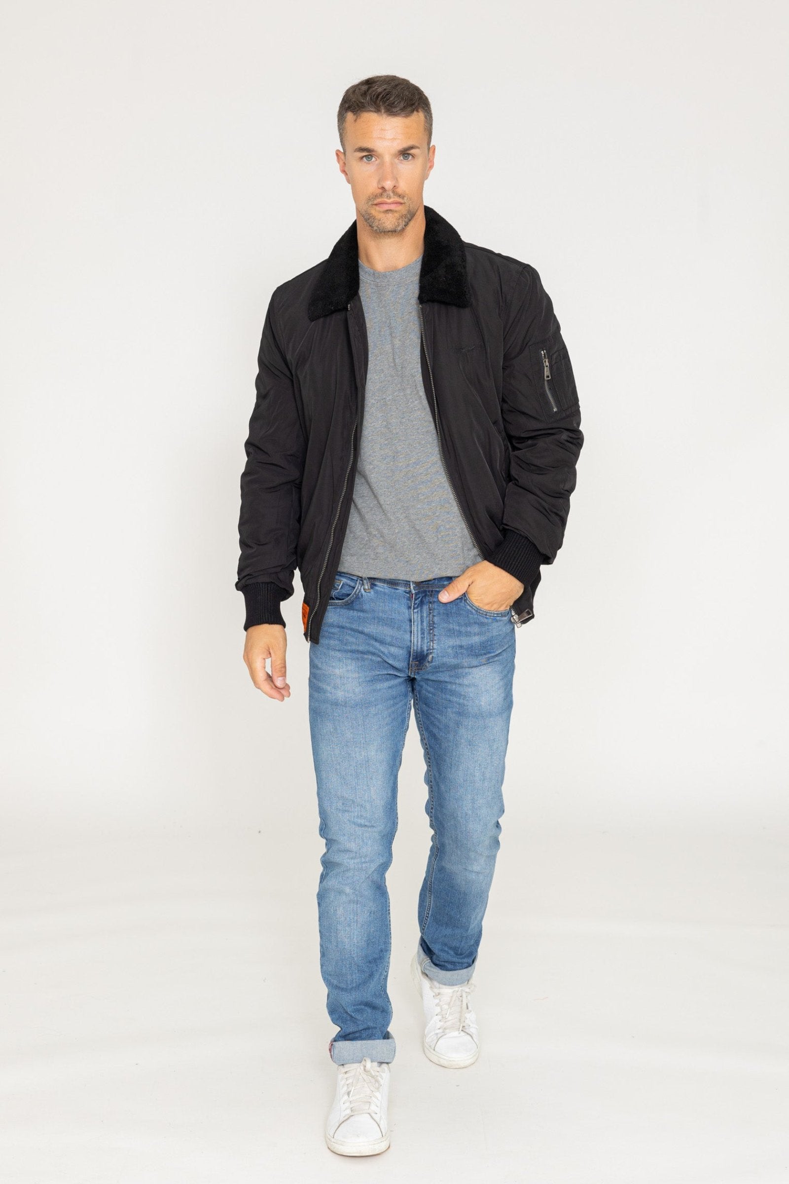 Curtiss M Veste bomber dans Black Vestes Bombers Original   