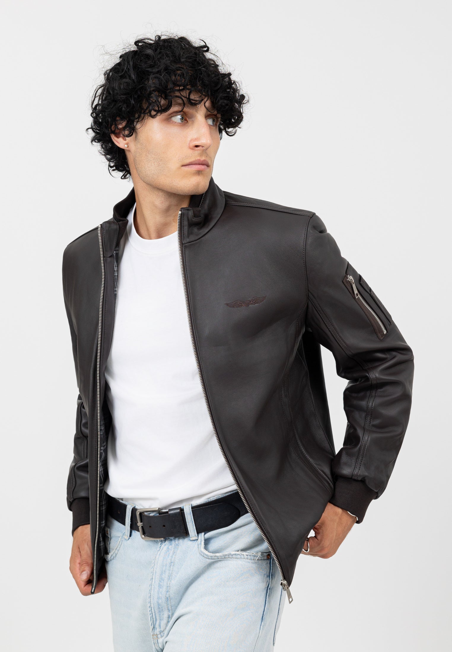 Denver-M in Brown Vestes Bombers Original