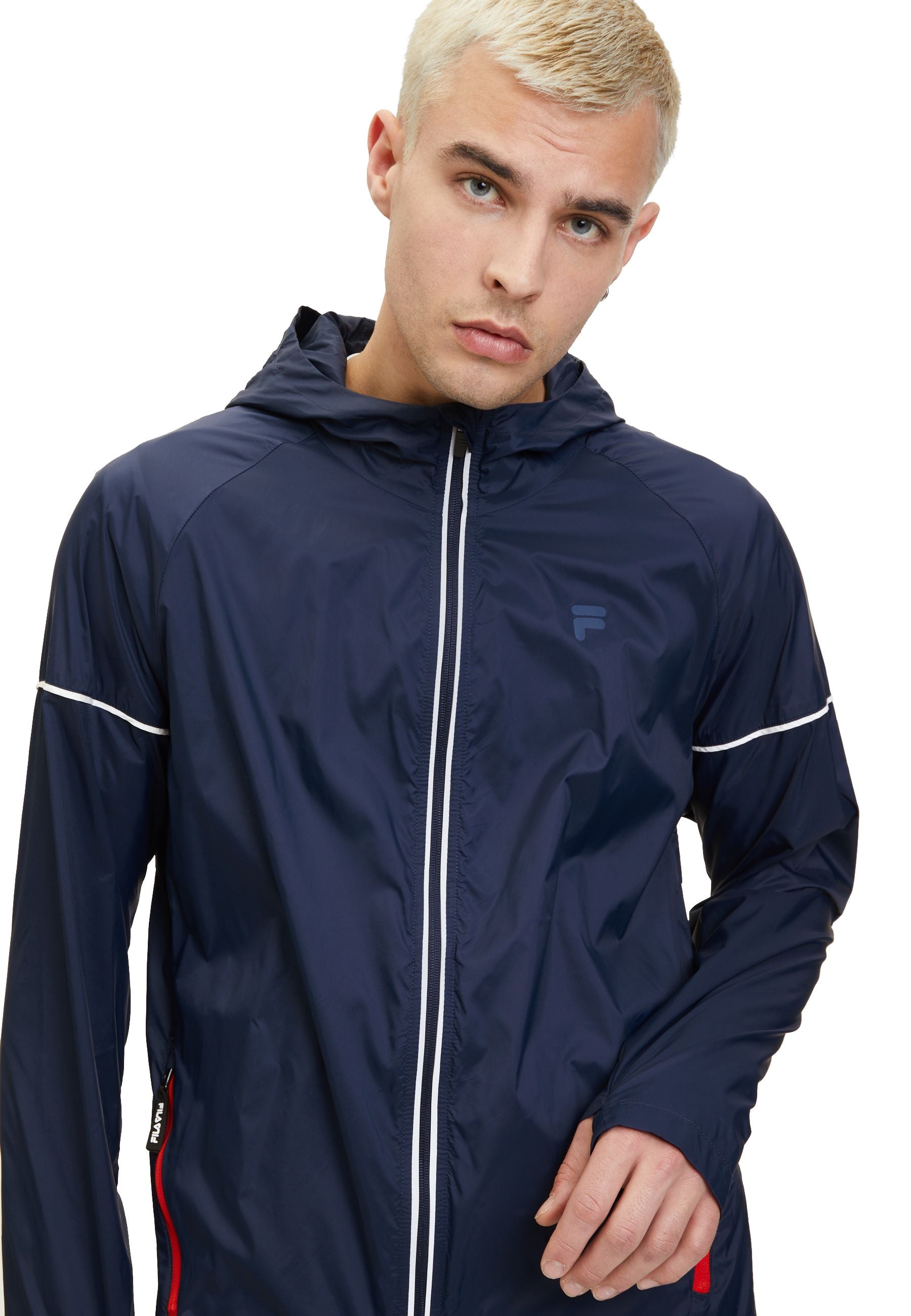 Ruffano Packable Running Jacket in Black Iris Vestes Fila   