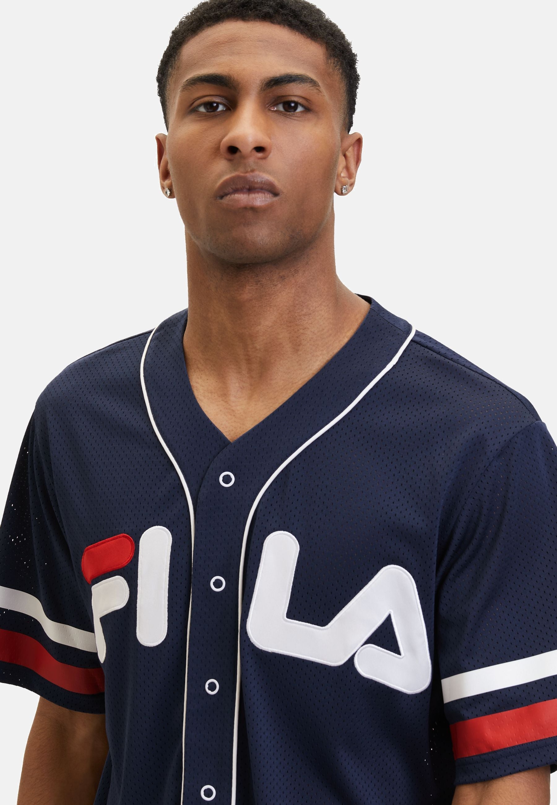 Chemise de baseball Lashio en noir Iris T-shirts Fila   