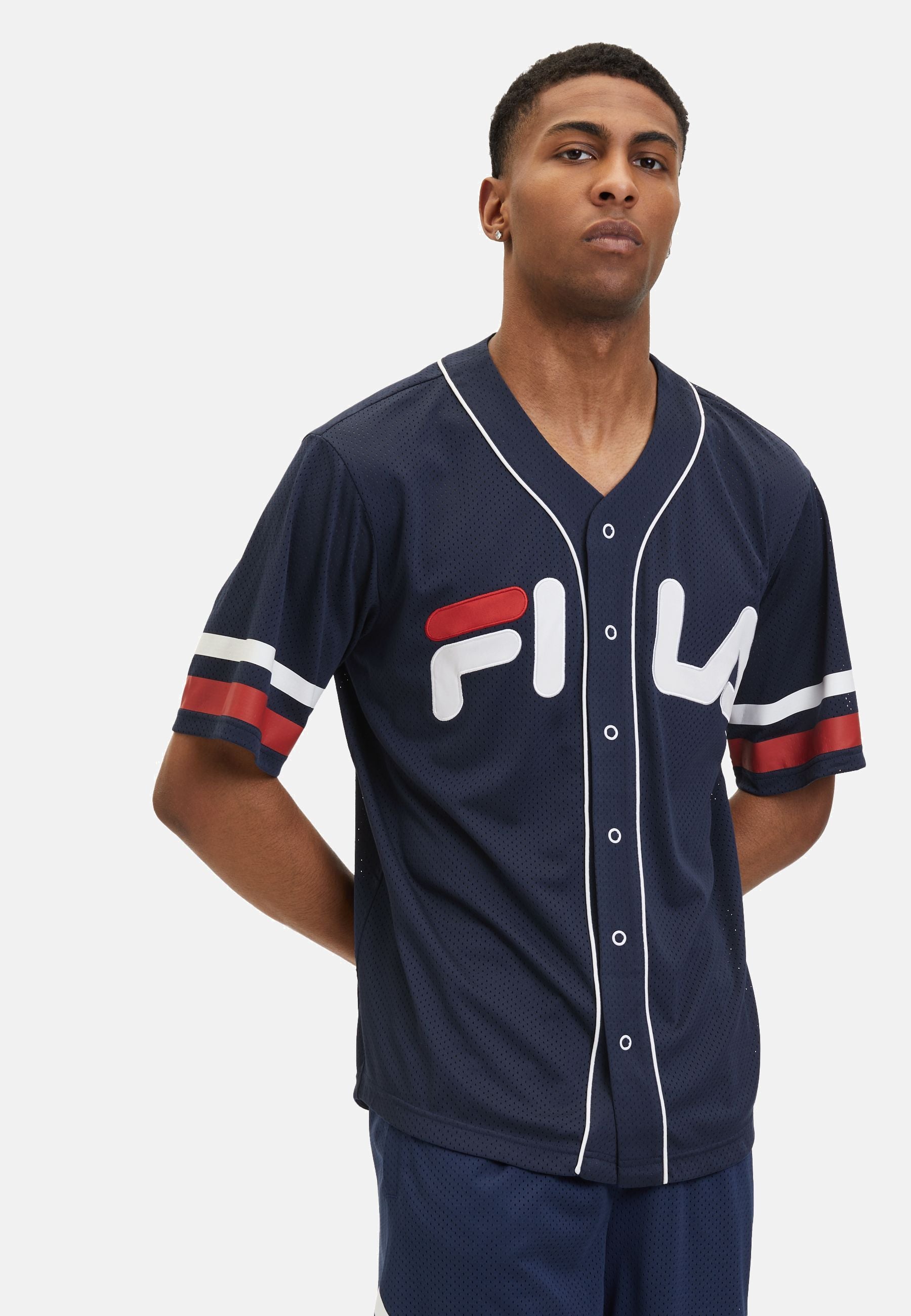 Chemise de baseball Lashio en noir Iris T-shirts Fila   