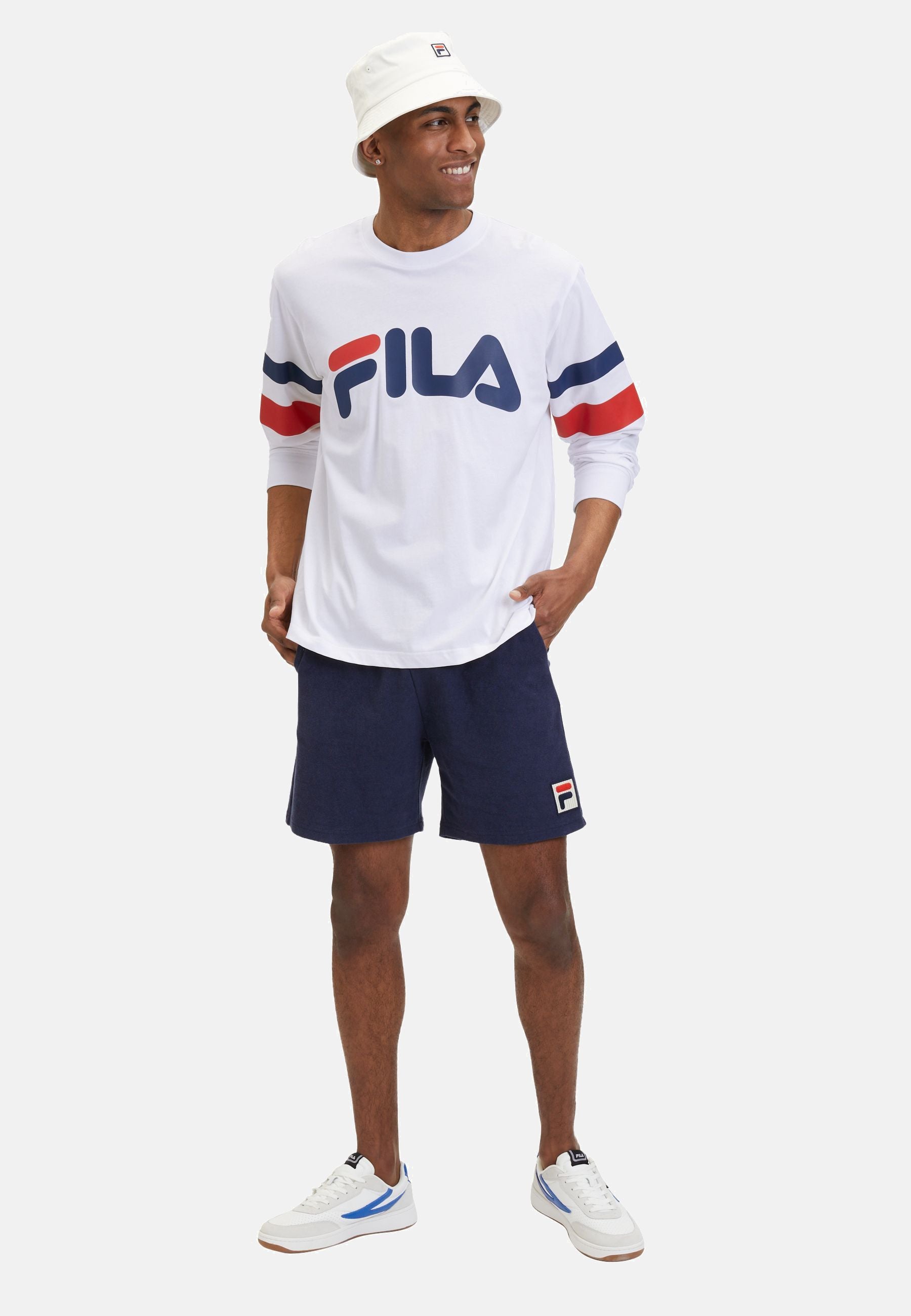 Luohe Oversized Crew Sweat in Bright White Sweatshirts Fila   