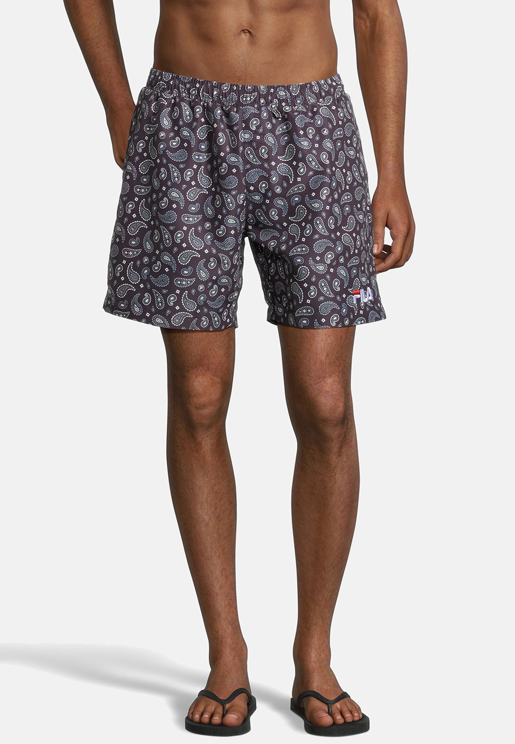 Seoul AOP Beach Shorts in Black Paisley AOP Maillot de bain Fila   