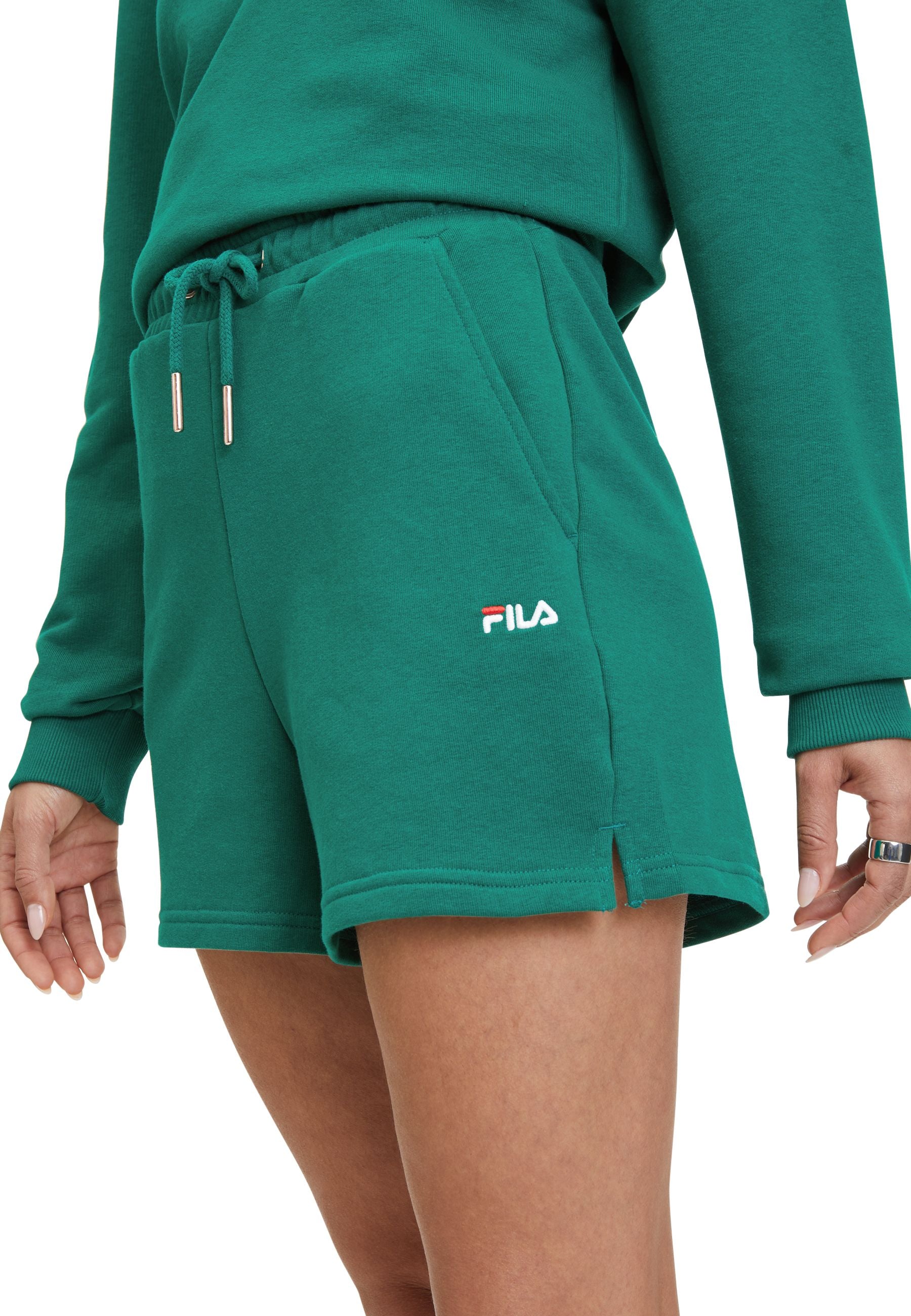 Buchloe Short à taille haute en Aventurine Short Fila   