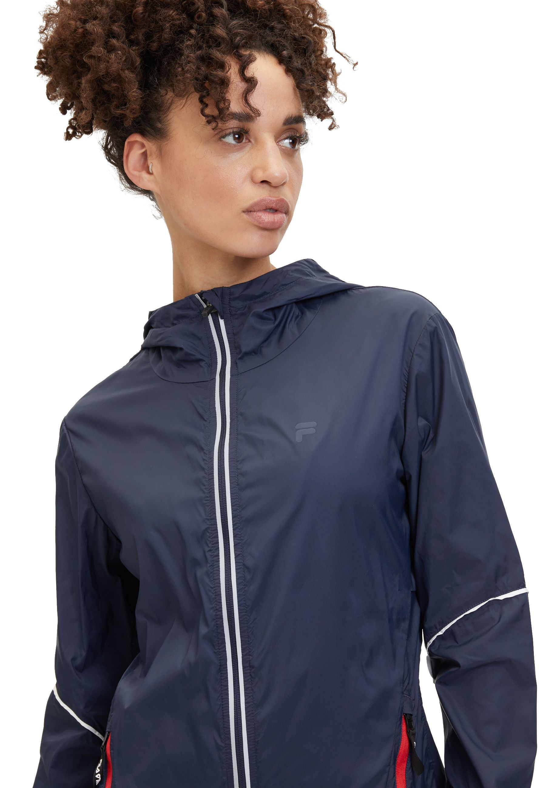 Veste de course à pied Rubiera Packable in Black Iris Vestes Fila   