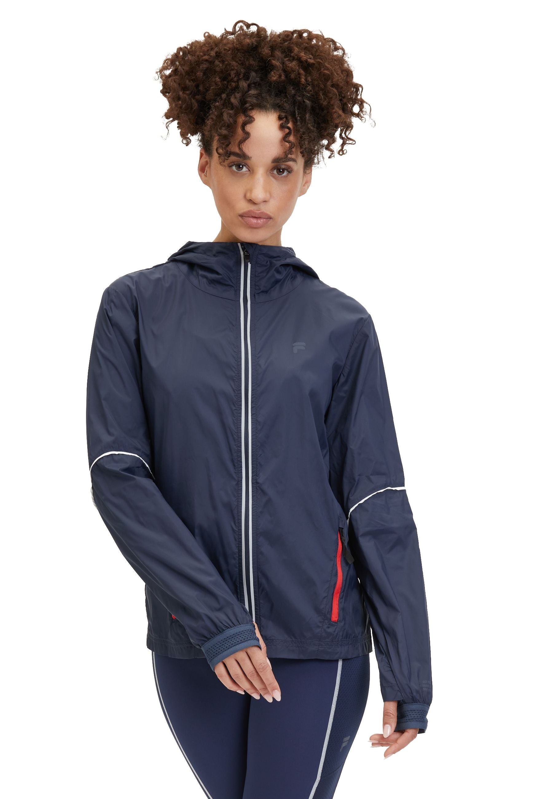 Veste de course à pied Rubiera Packable in Black Iris Vestes Fila   