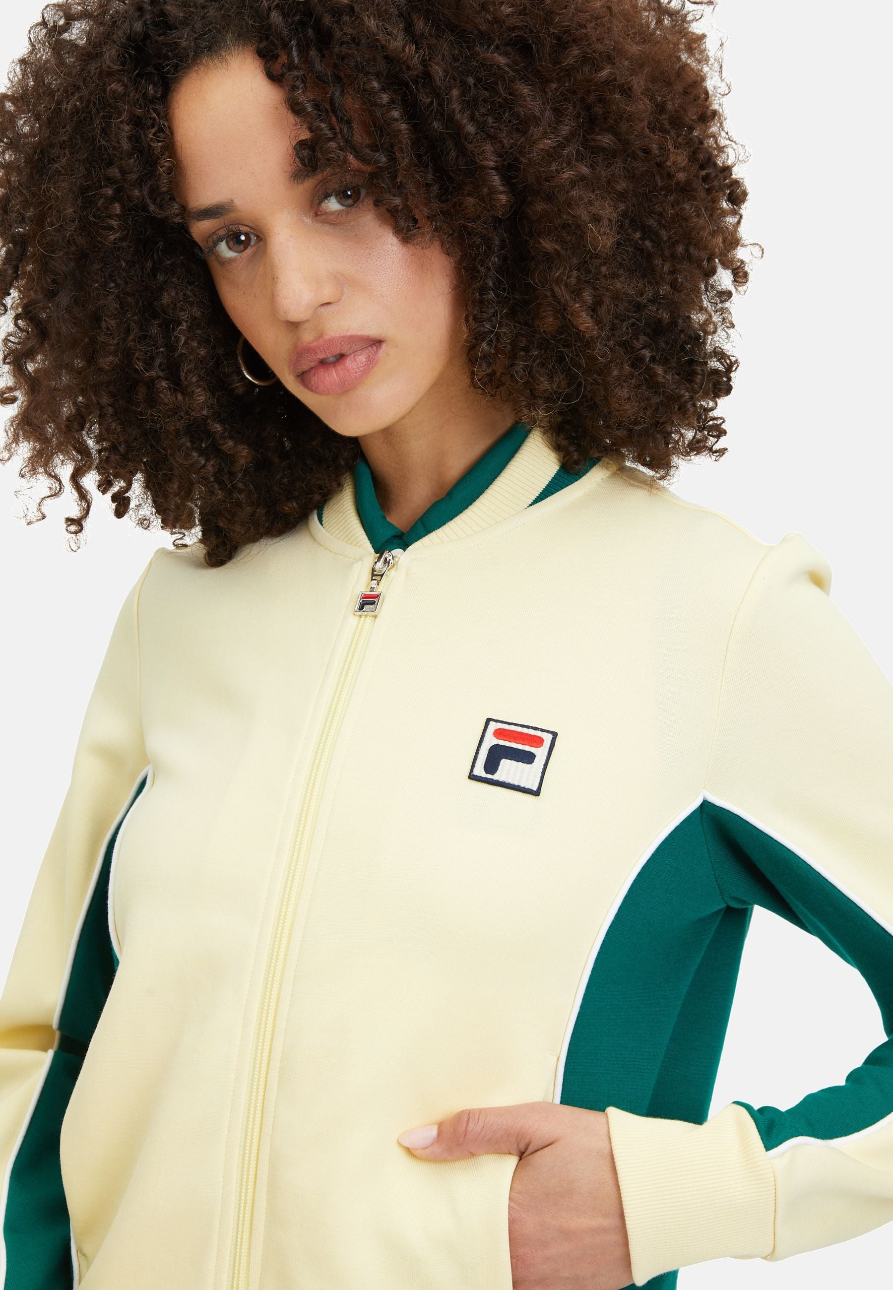 Laiben Track Jacket in French Vanilla Aventurine Vestes Fila   