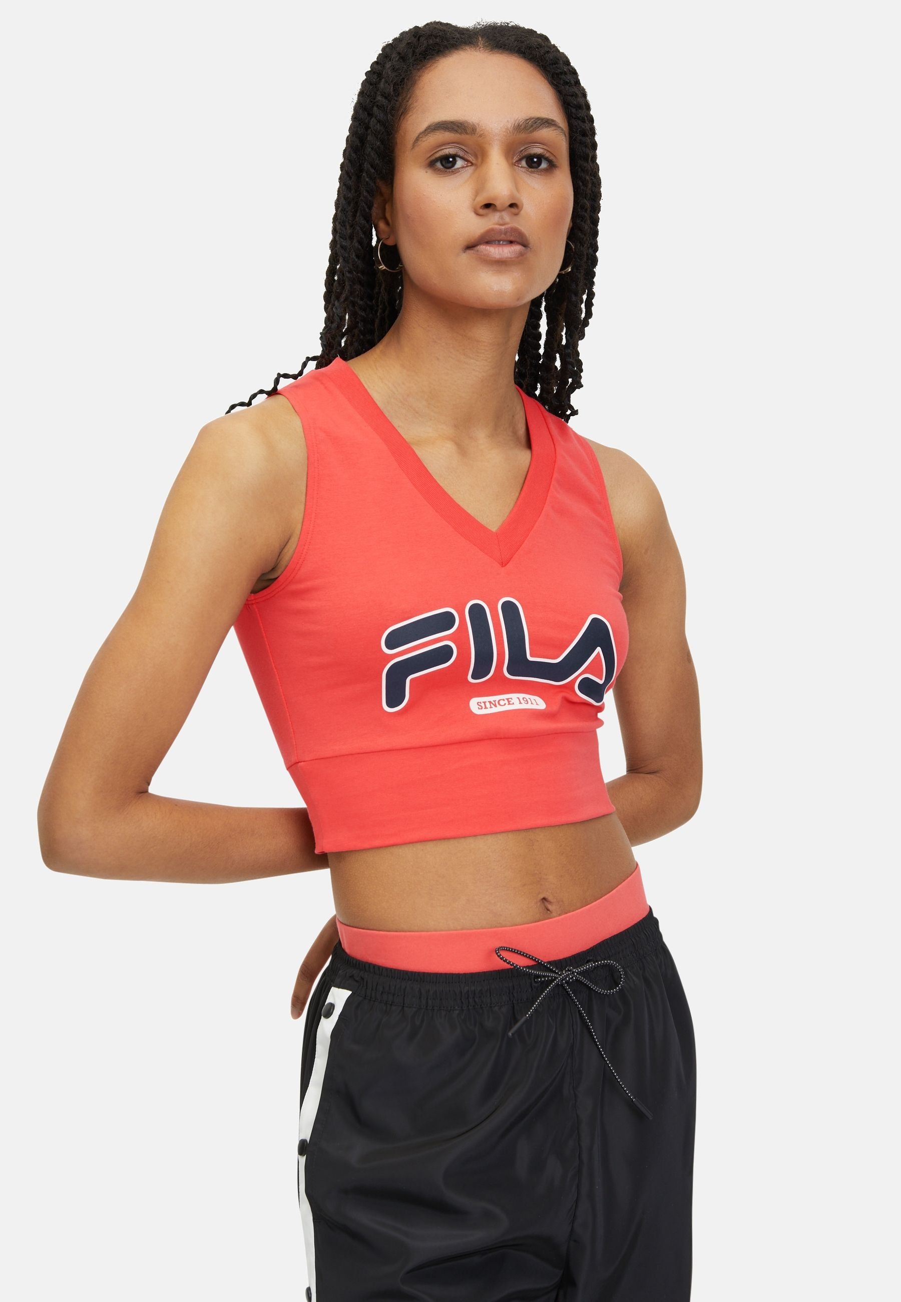 Top Cropped V-Neck Laixi dans Tops Cayenne Fila   