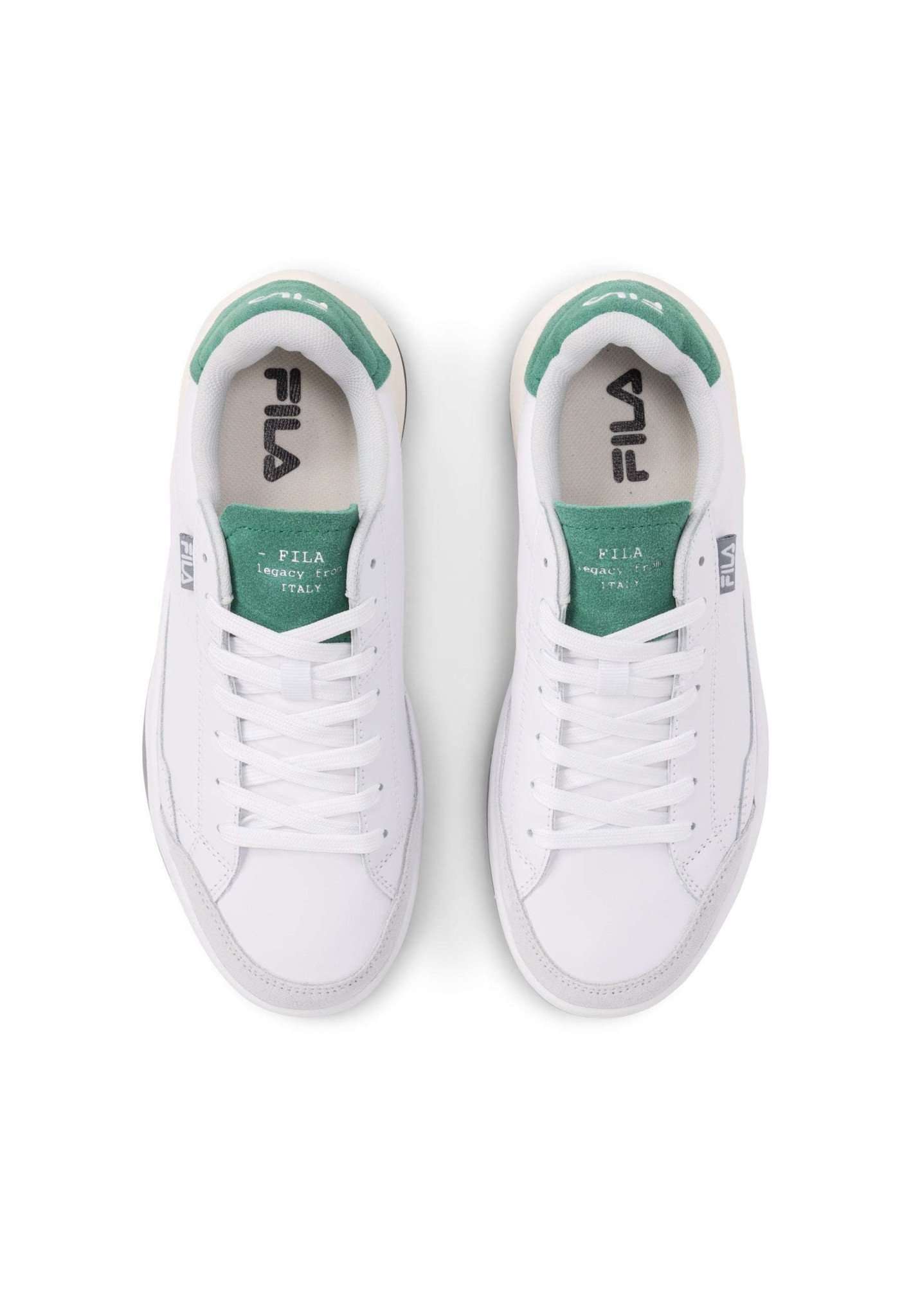 Fila Avenida in White-Verdant Green Baskets Fila   