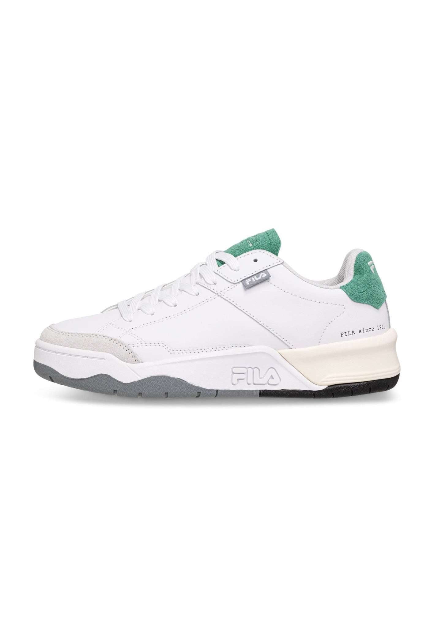 Fila Avenida in White-Verdant Green Baskets Fila   