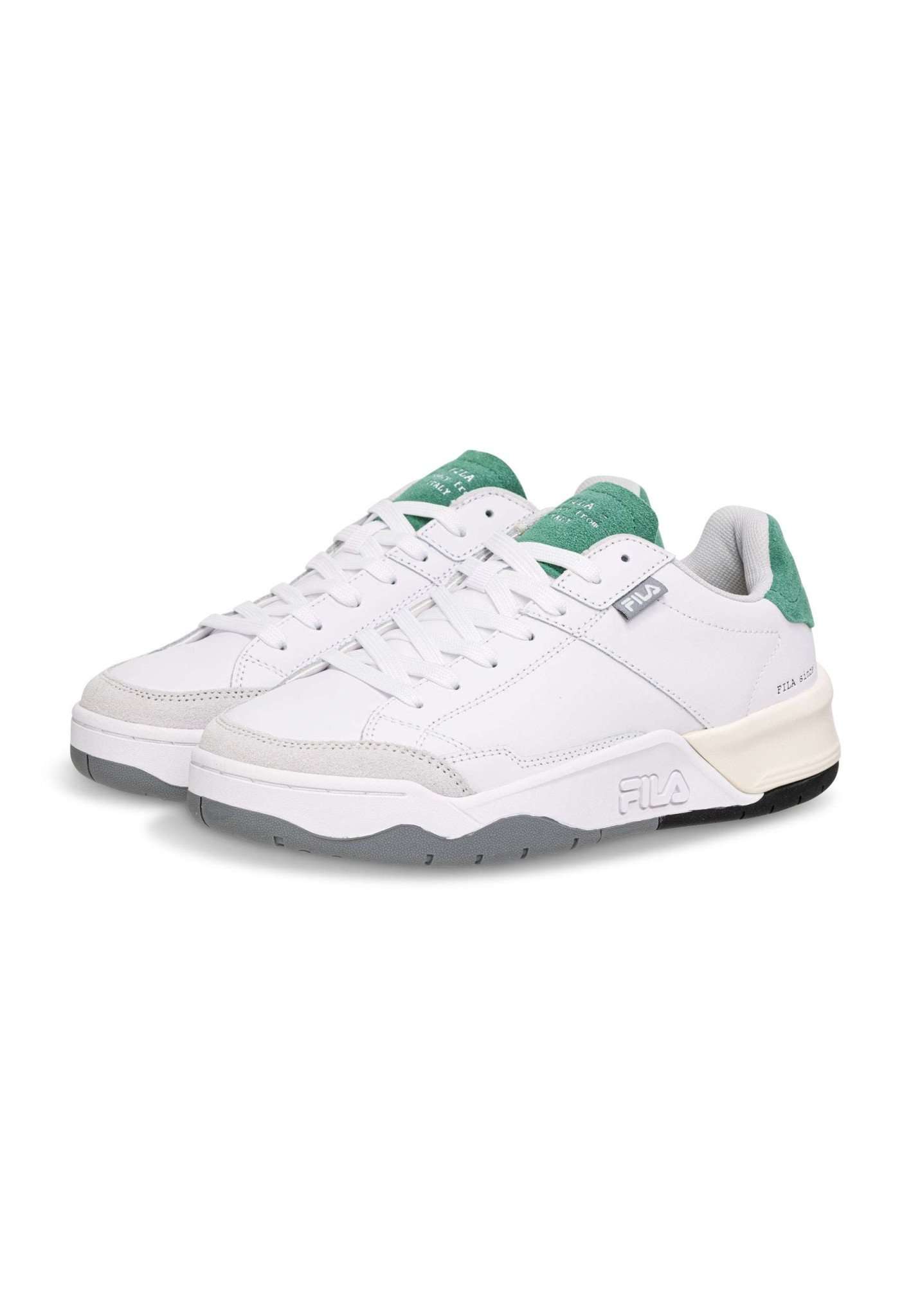 Fila Avenida in White-Verdant Green Baskets Fila   